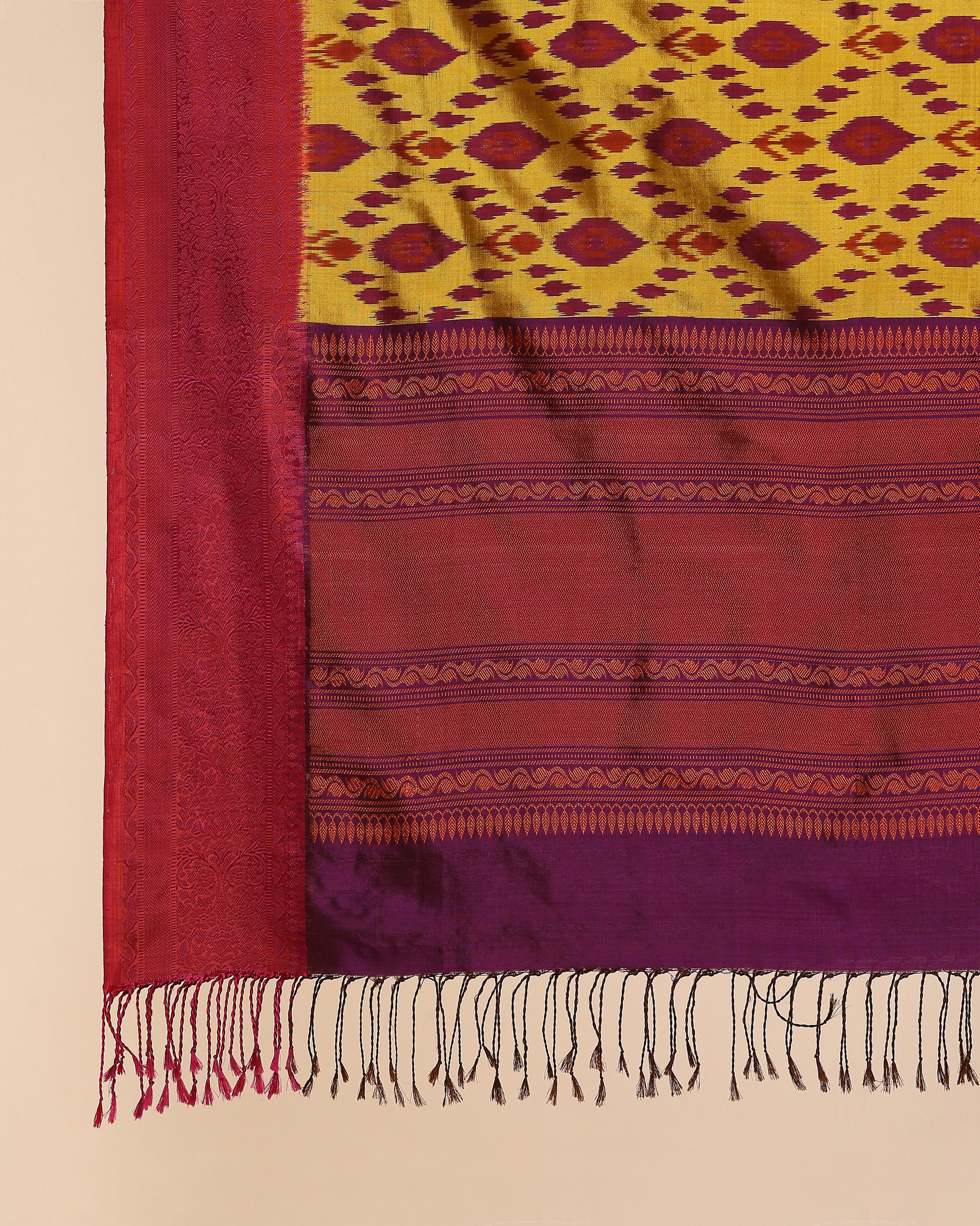 Aafia Pochampally Weft Ikat Silk Dupatta
