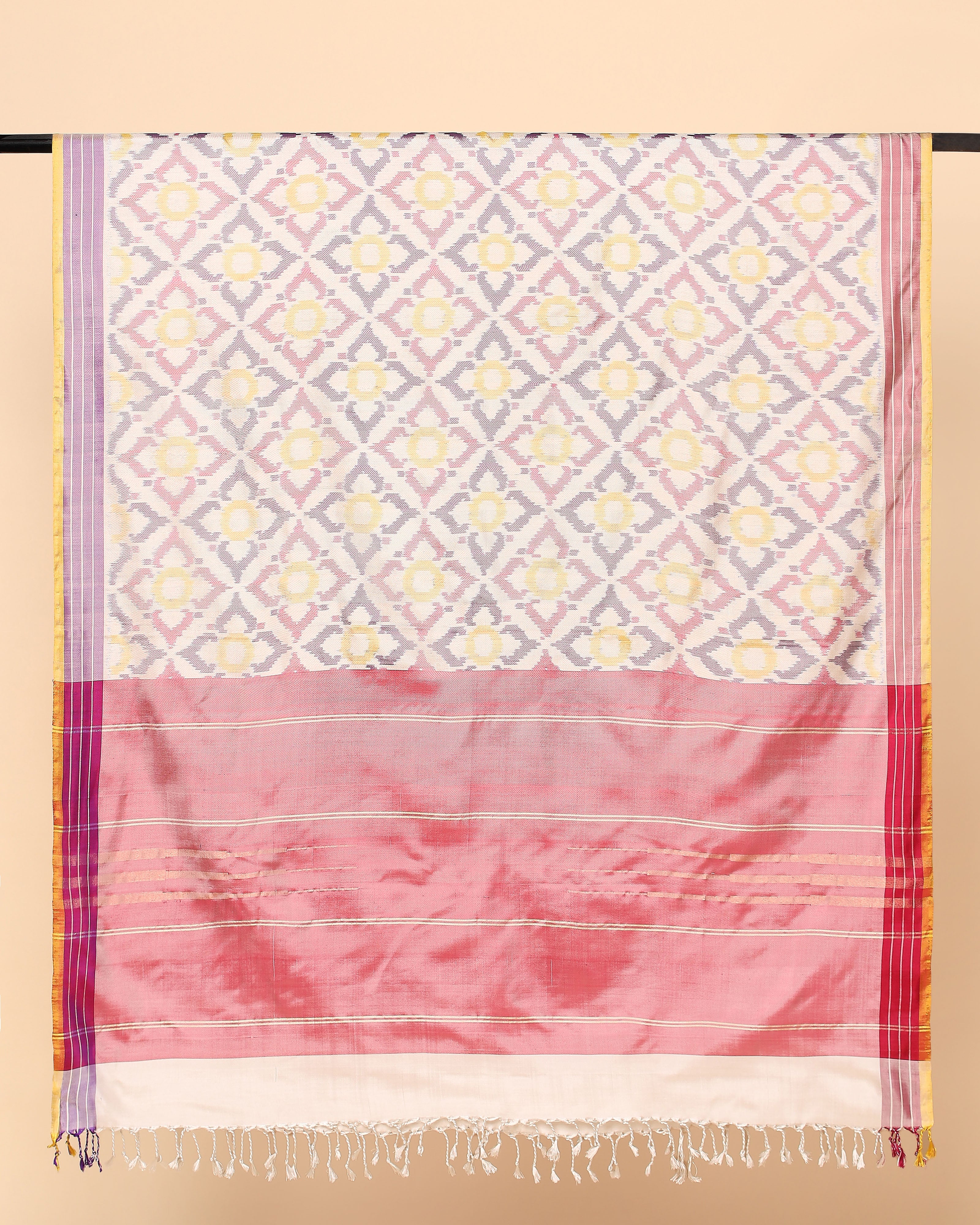 Layina Pochampally Weft Ikat Silk Dupatta