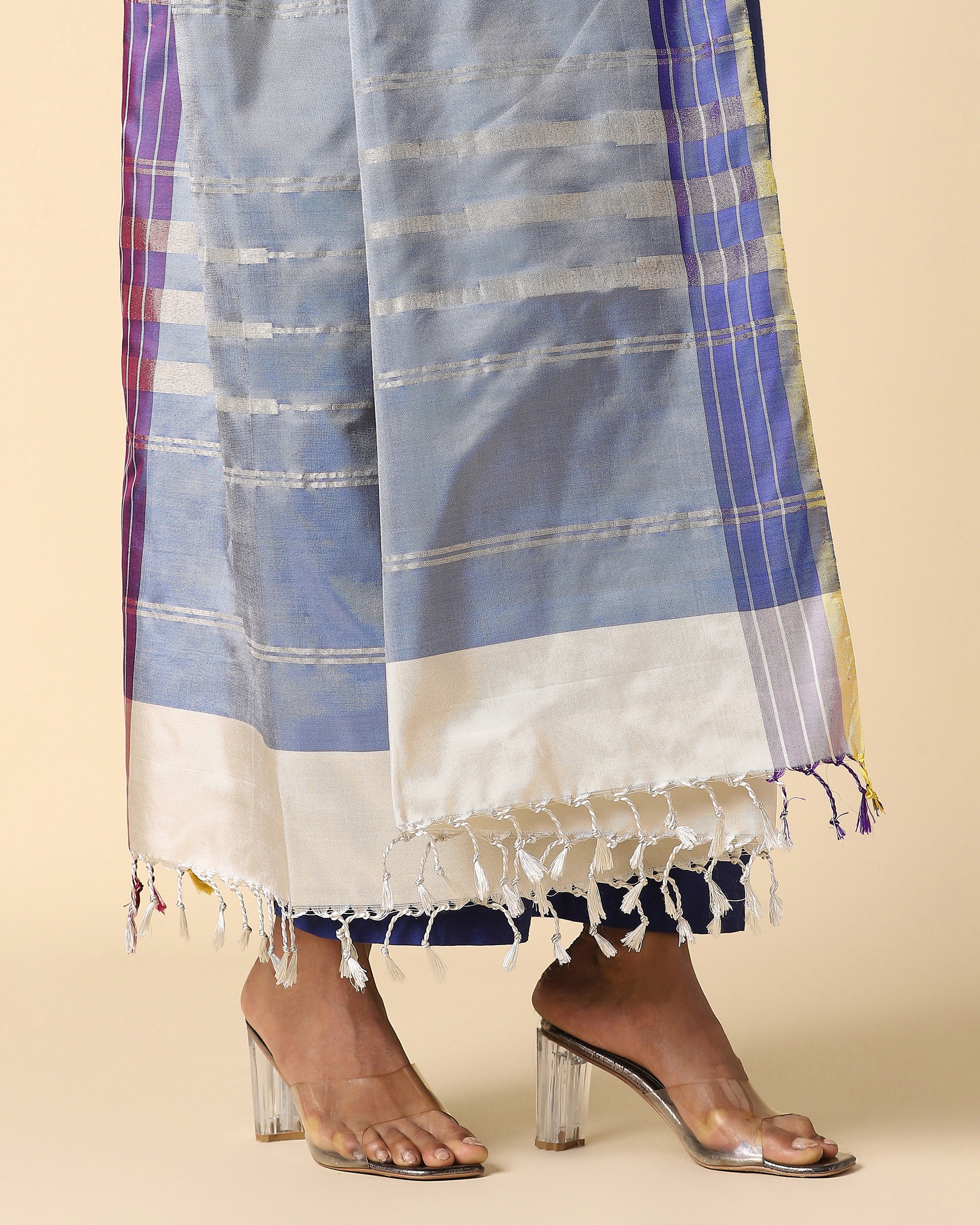 Layina Pochampally Weft Ikat Silk Dupatta