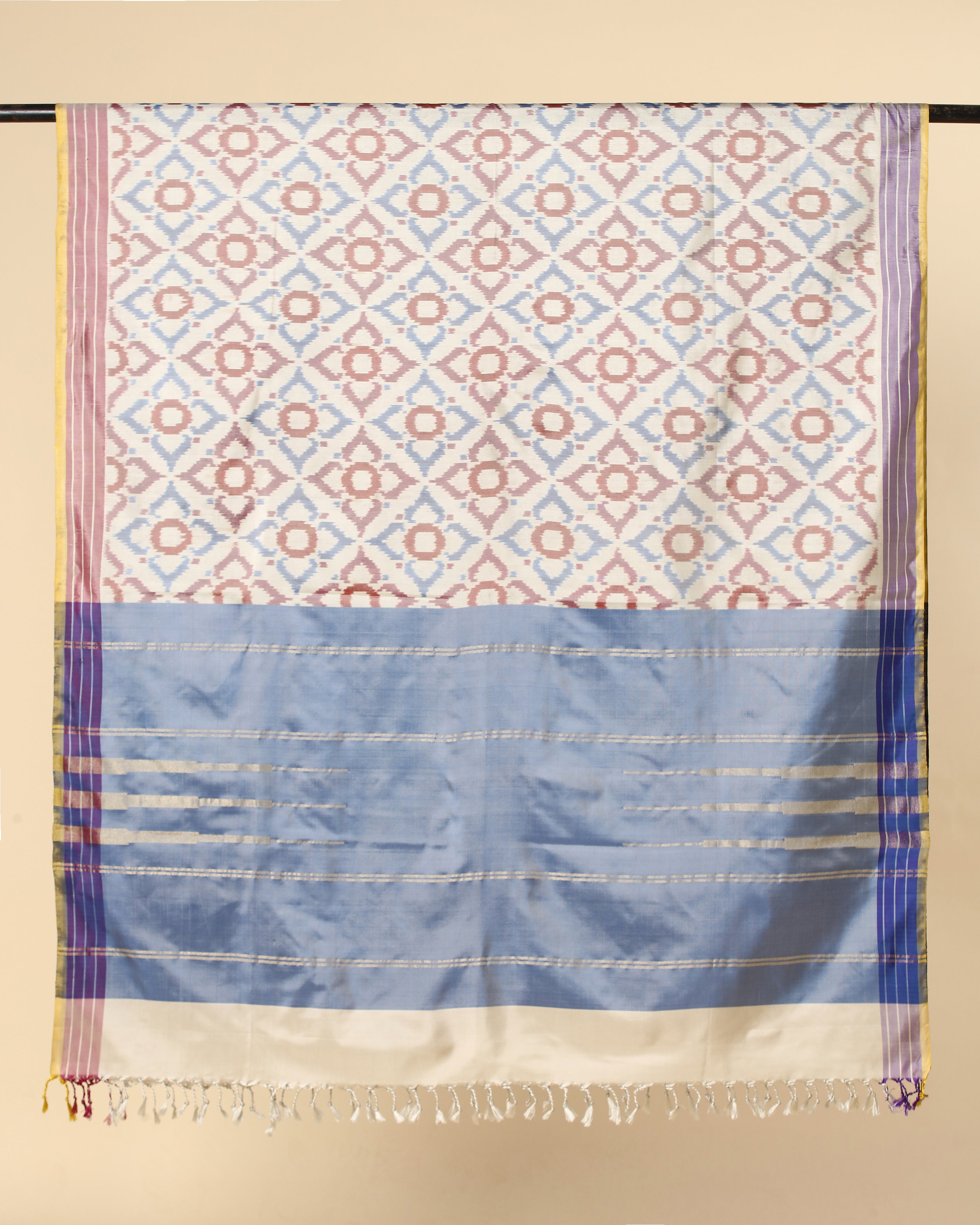 Layina Pochampally Weft Ikat Silk Dupatta