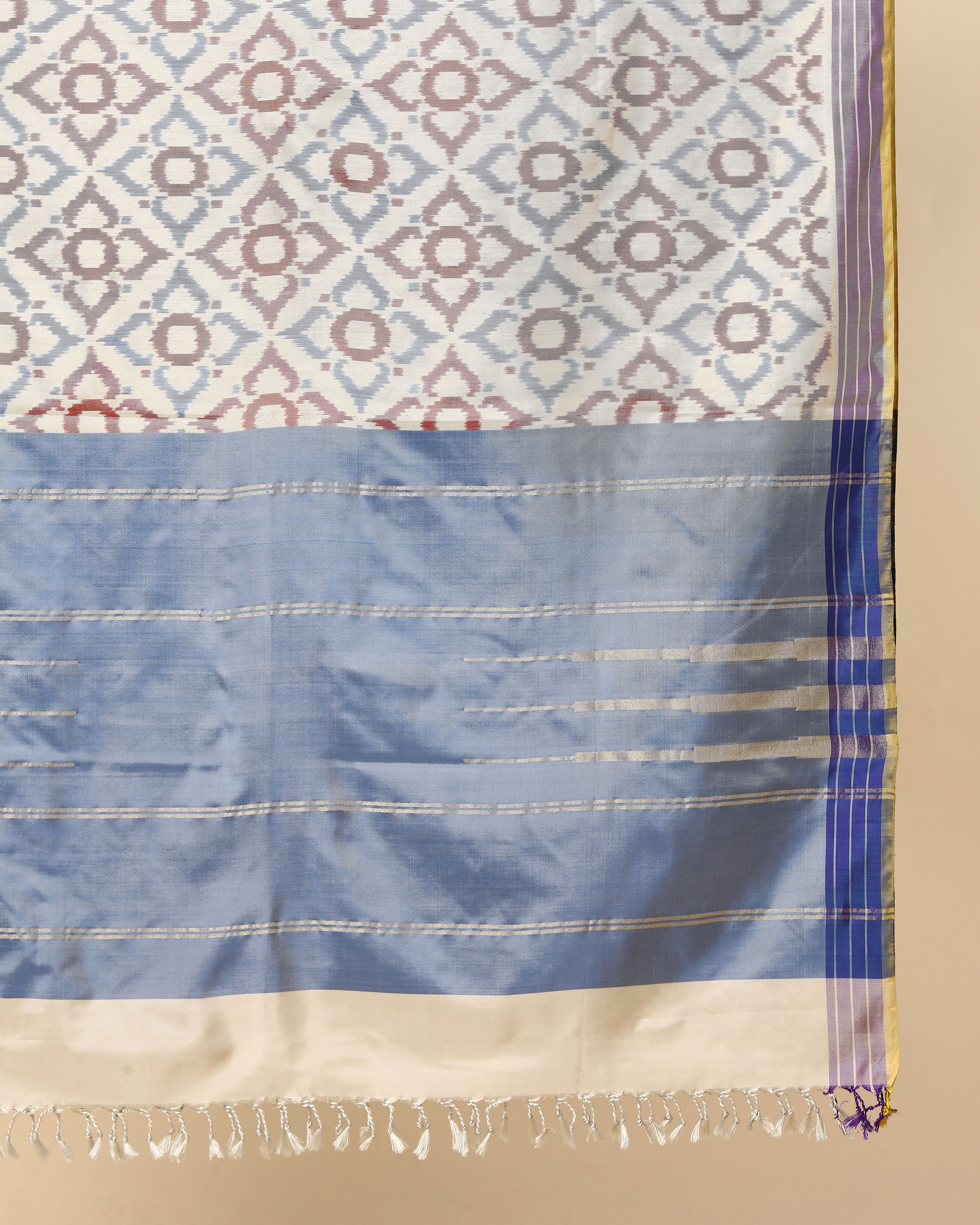 Layina Pochampally Weft Ikat Silk Dupatta