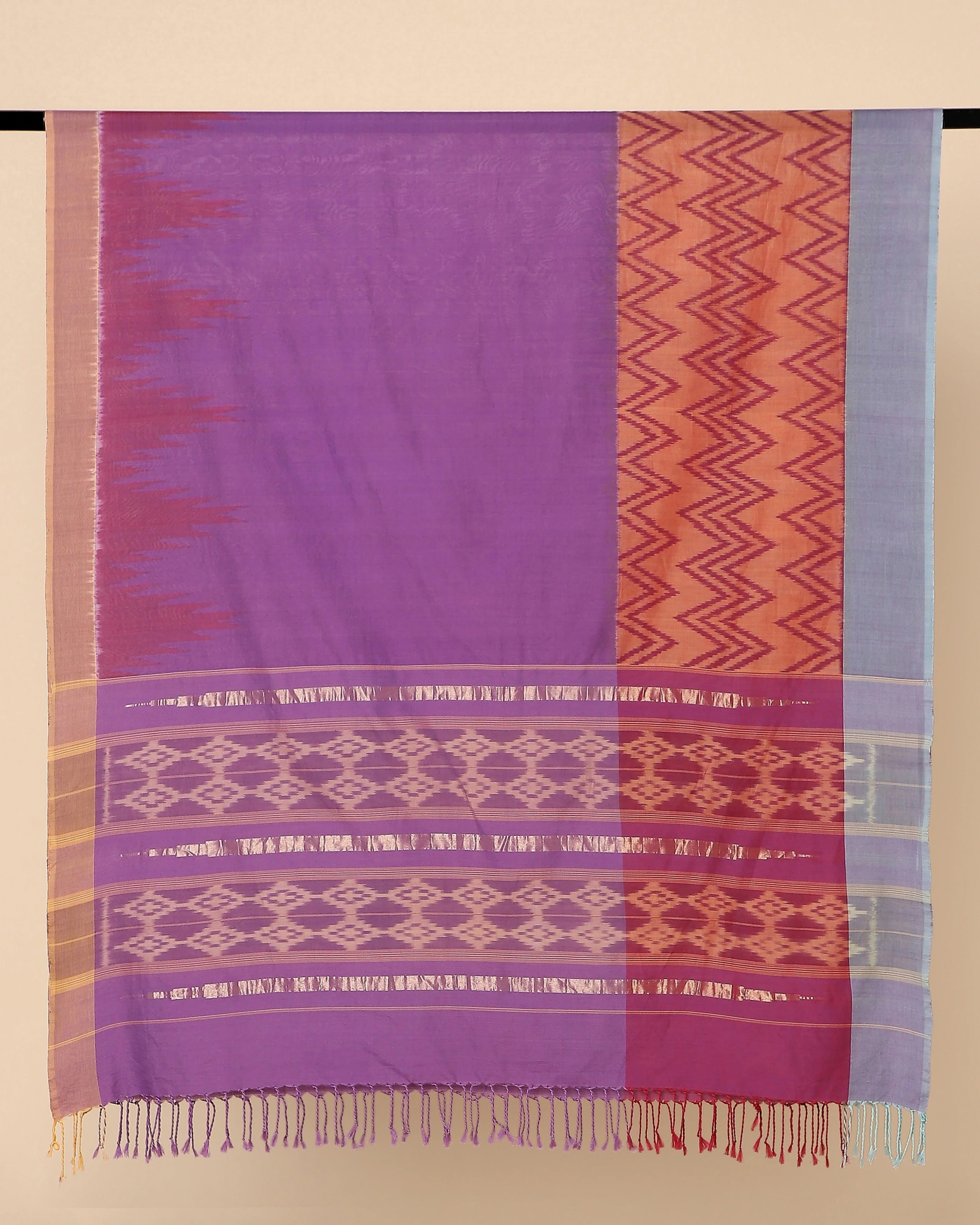 Shazfa Pochampally Weft Ikat Cotton Dupatta
