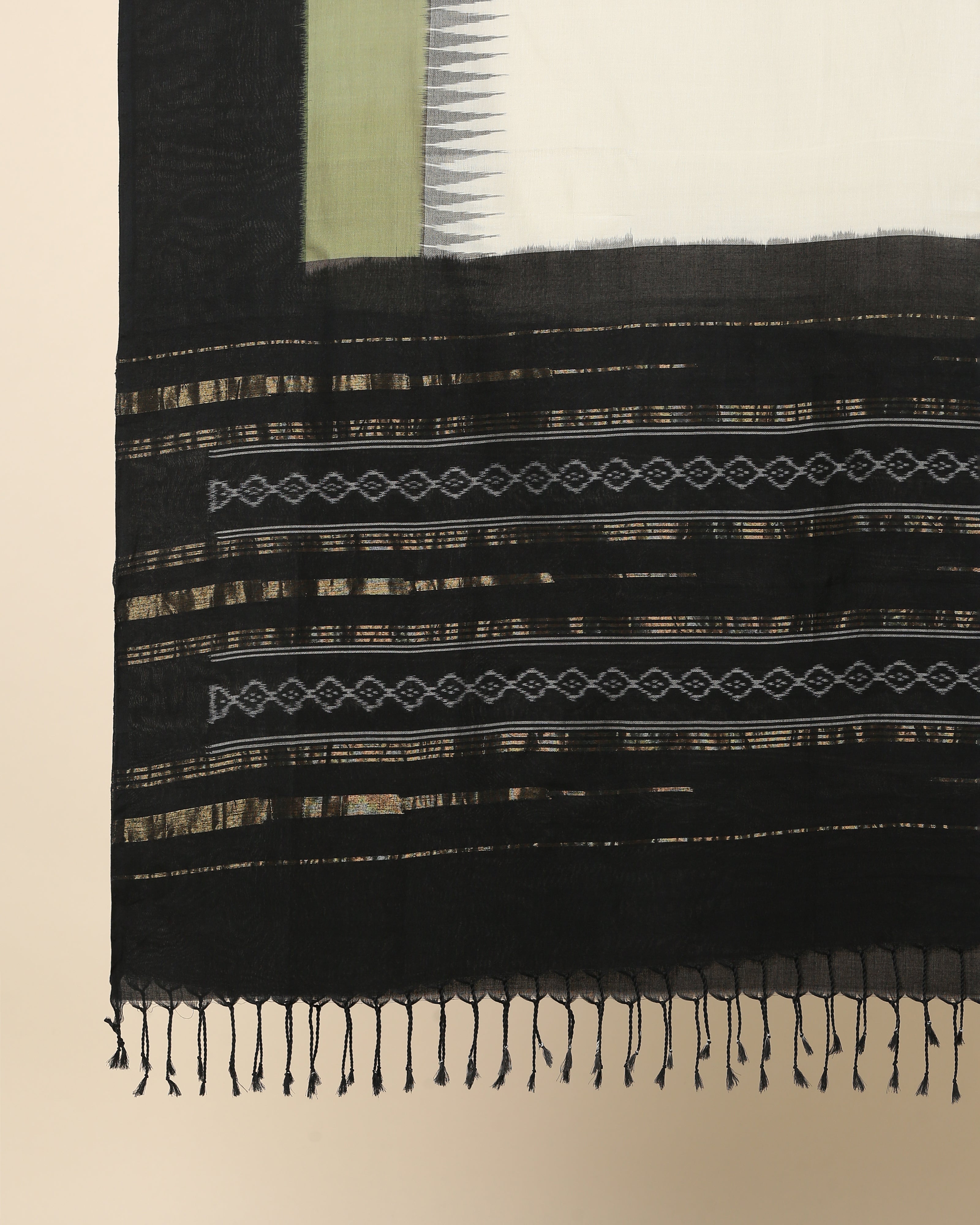 Kashida Pochampally Weft Ikat Cotton Dupatta