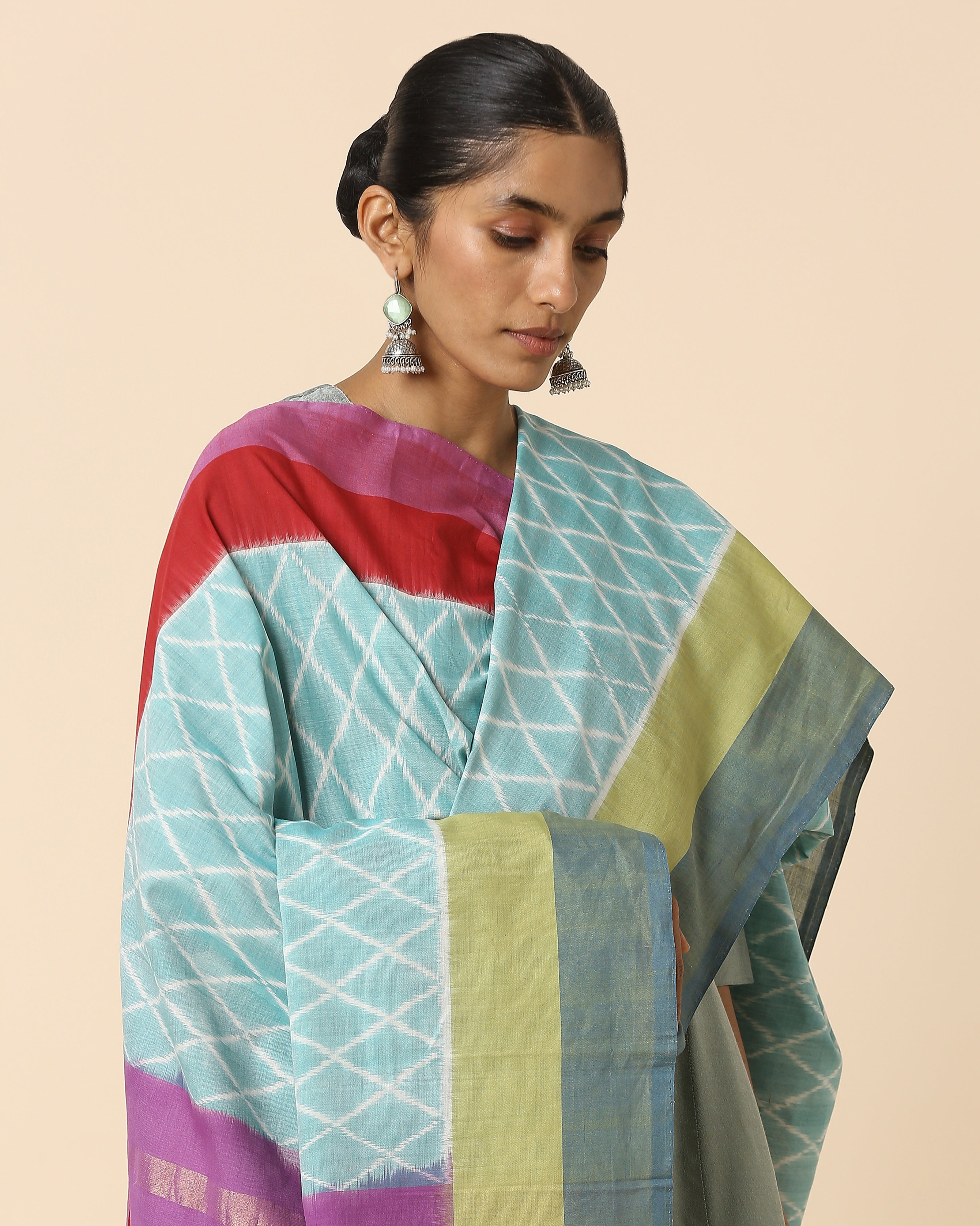 Shafna Pochampally Weft Ikat Cotton Dupatta