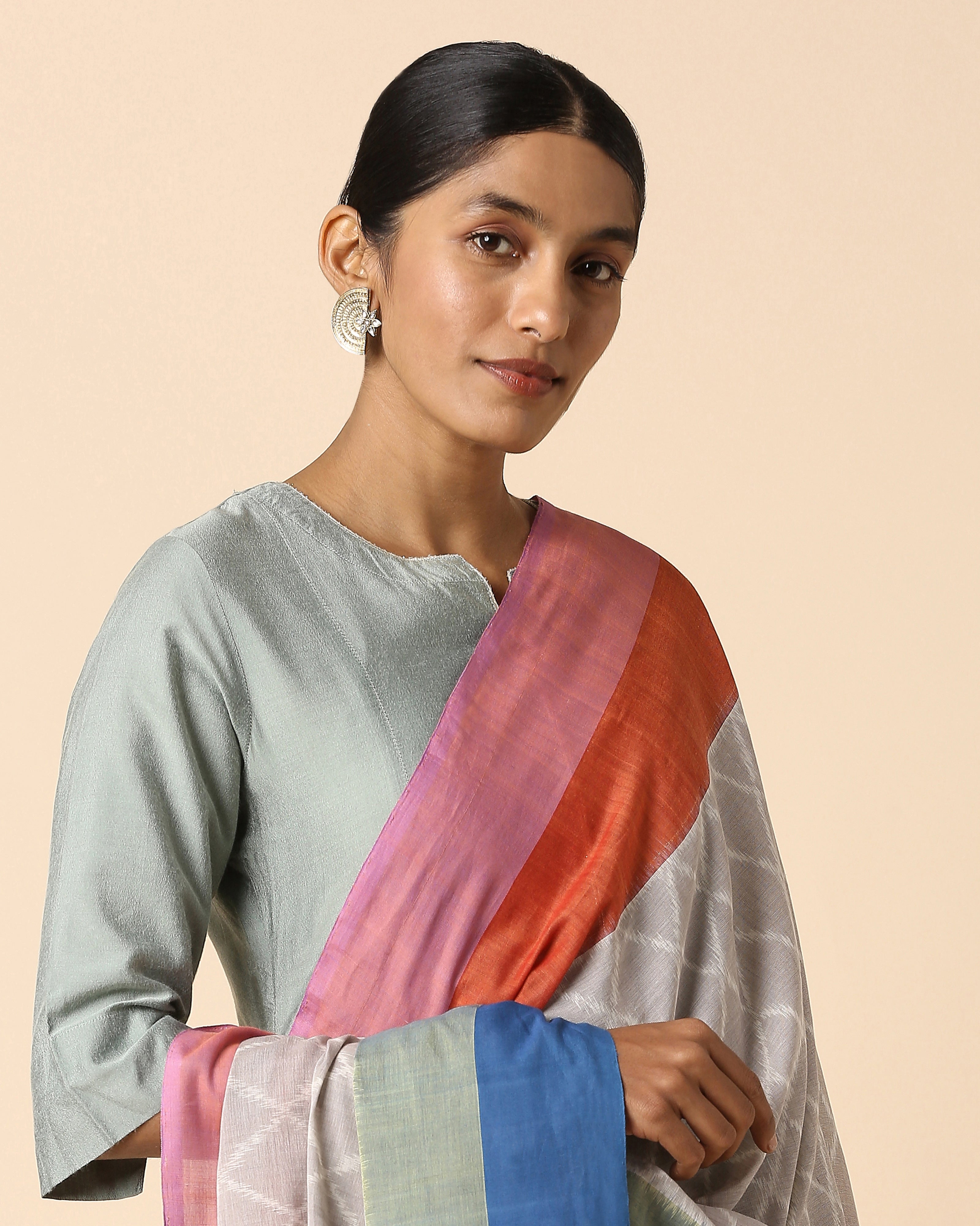 Shafna Pochampally Weft Ikat Cotton Dupatta