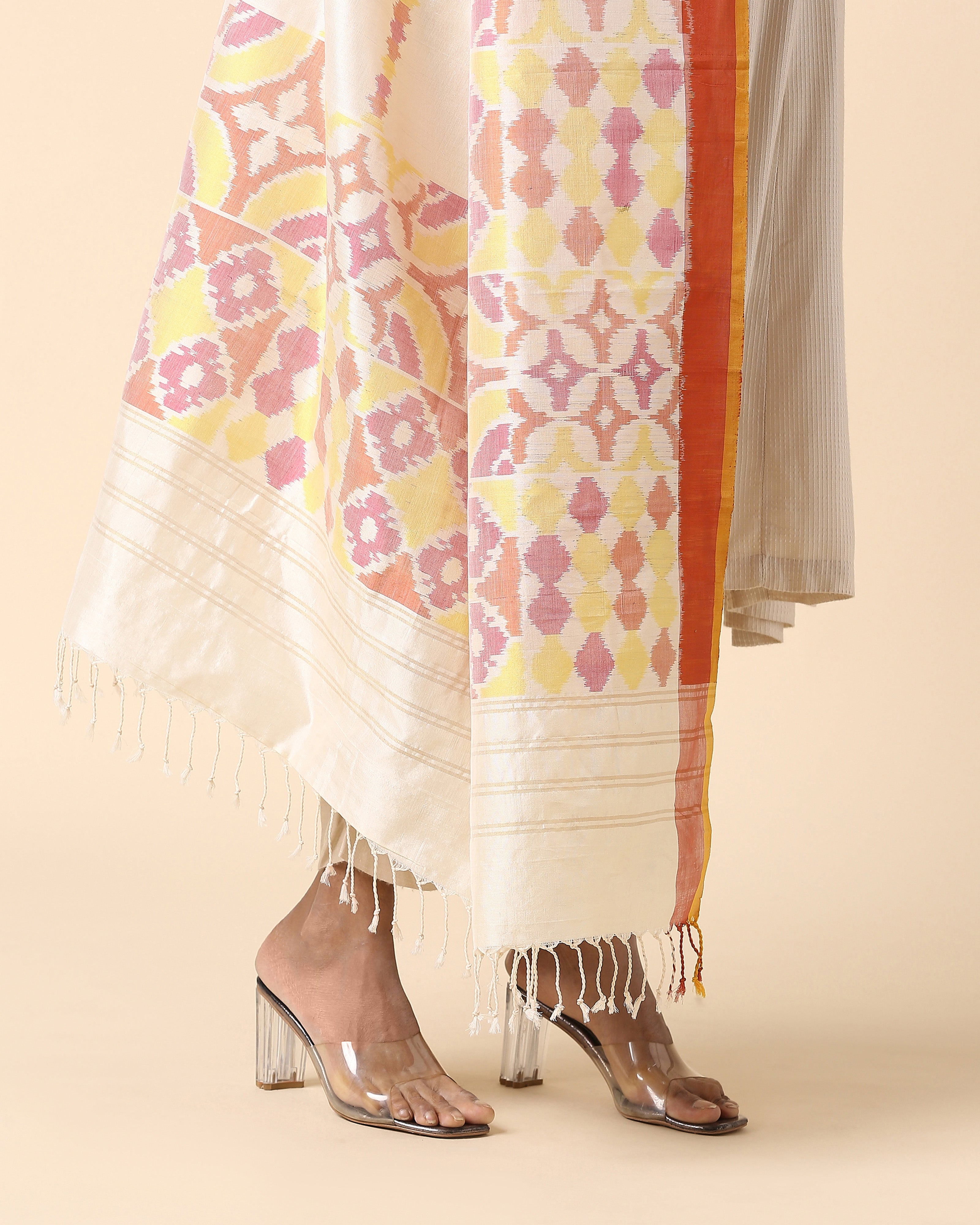 Maaha Pochampally Weft Ikat Silk Dupatta