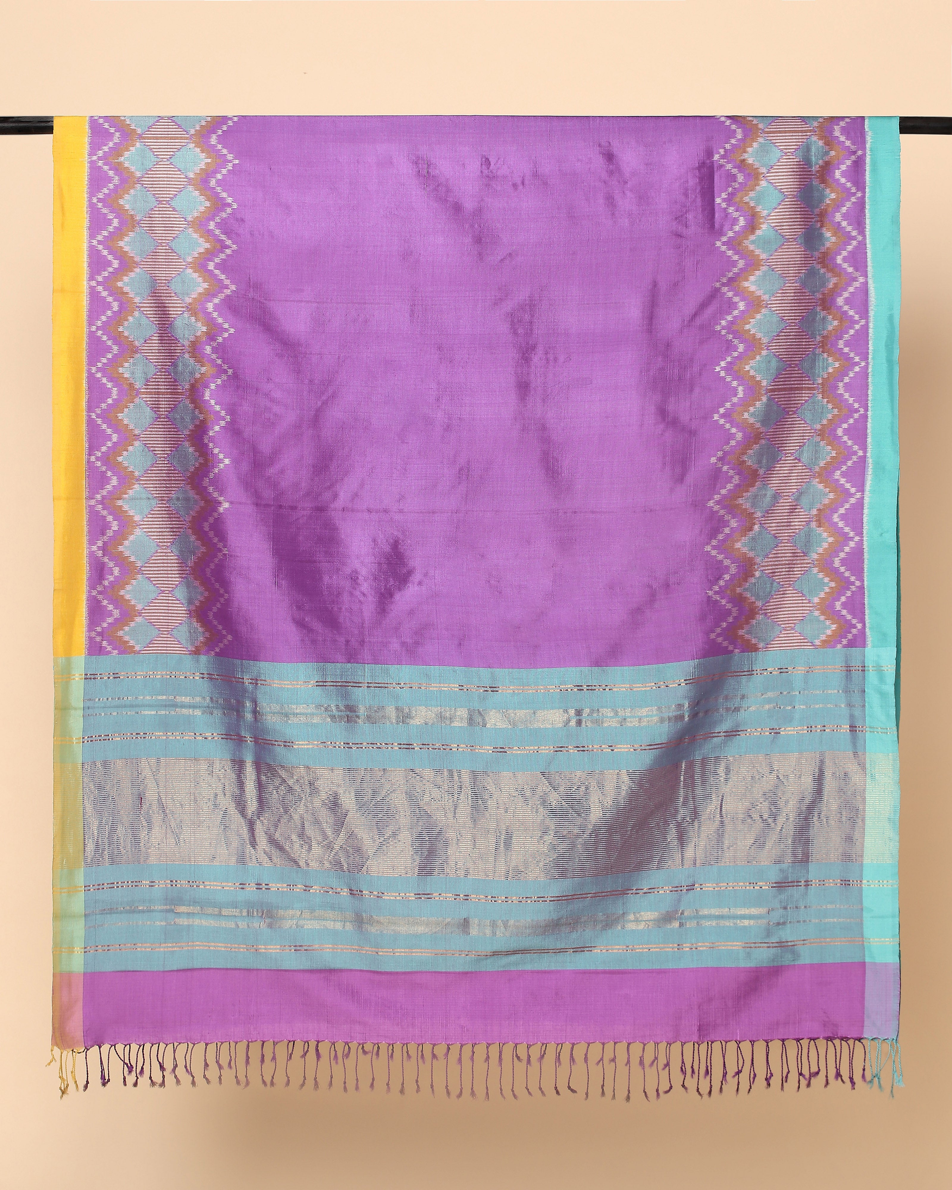 Namiah Pochampally Weft Ikat Cotton Silk Dupatta