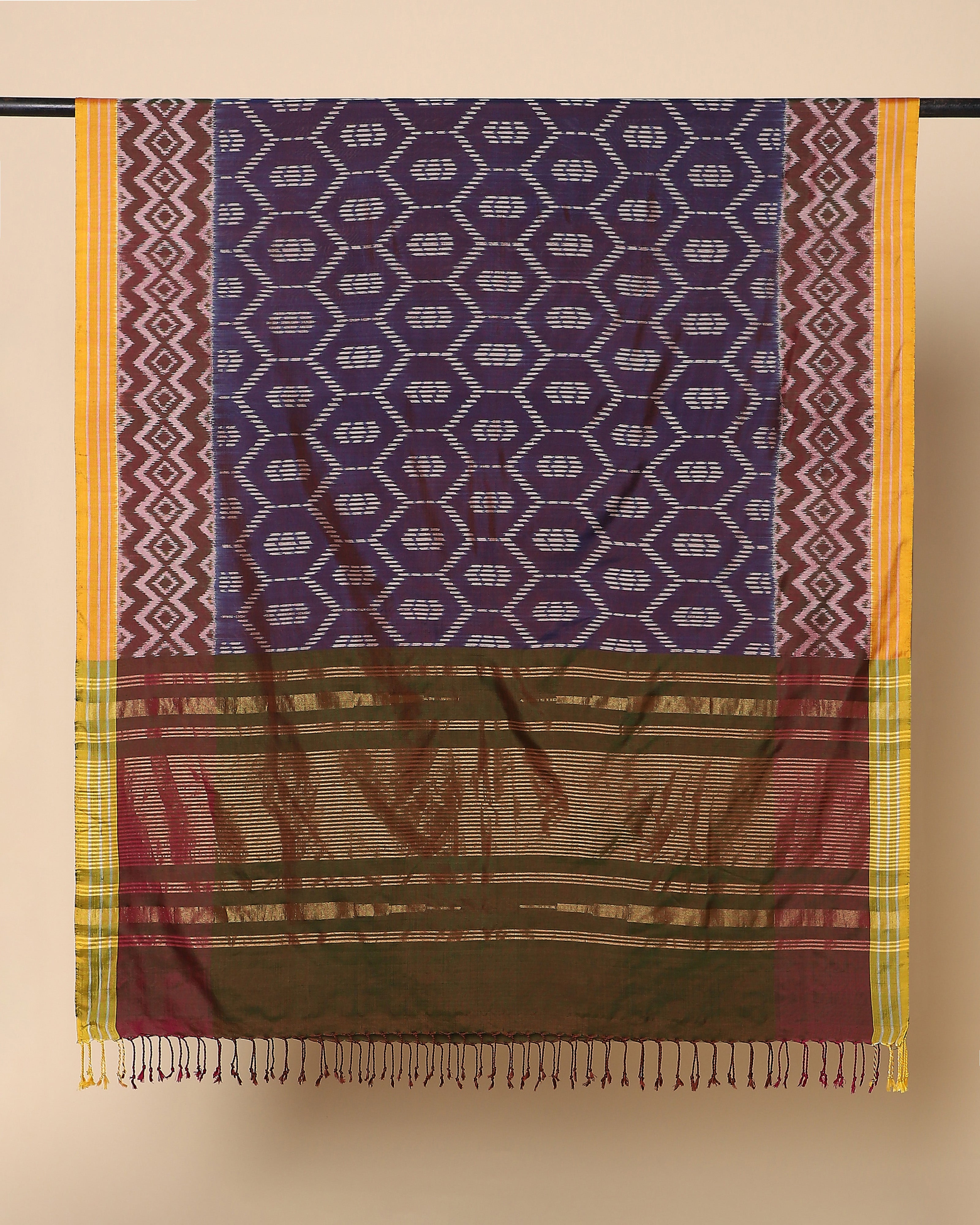 Rahi Pochampally Weft Ikat Silk Dupatta