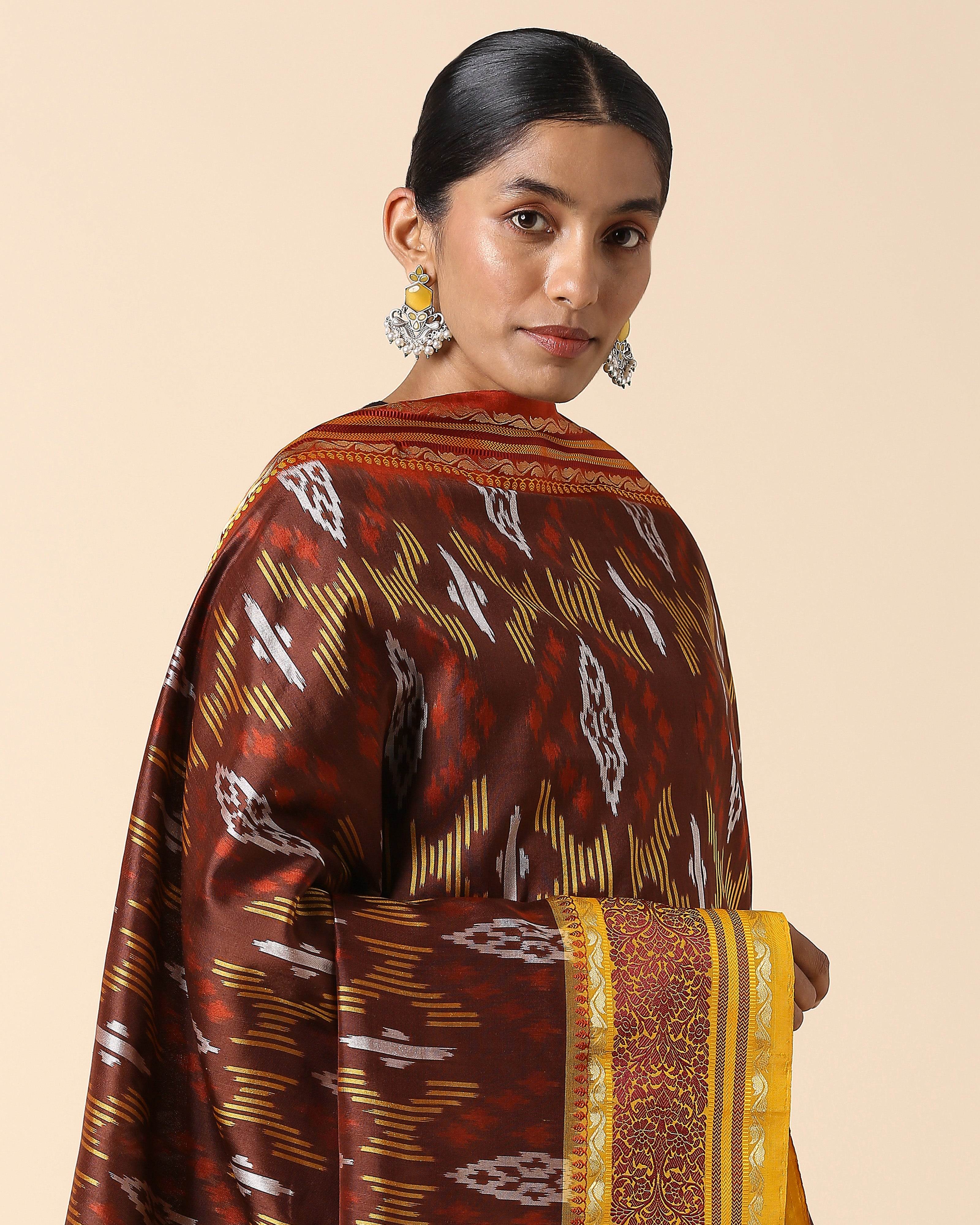 Edisa Pochampally Weft Ikat Silk Dupatta