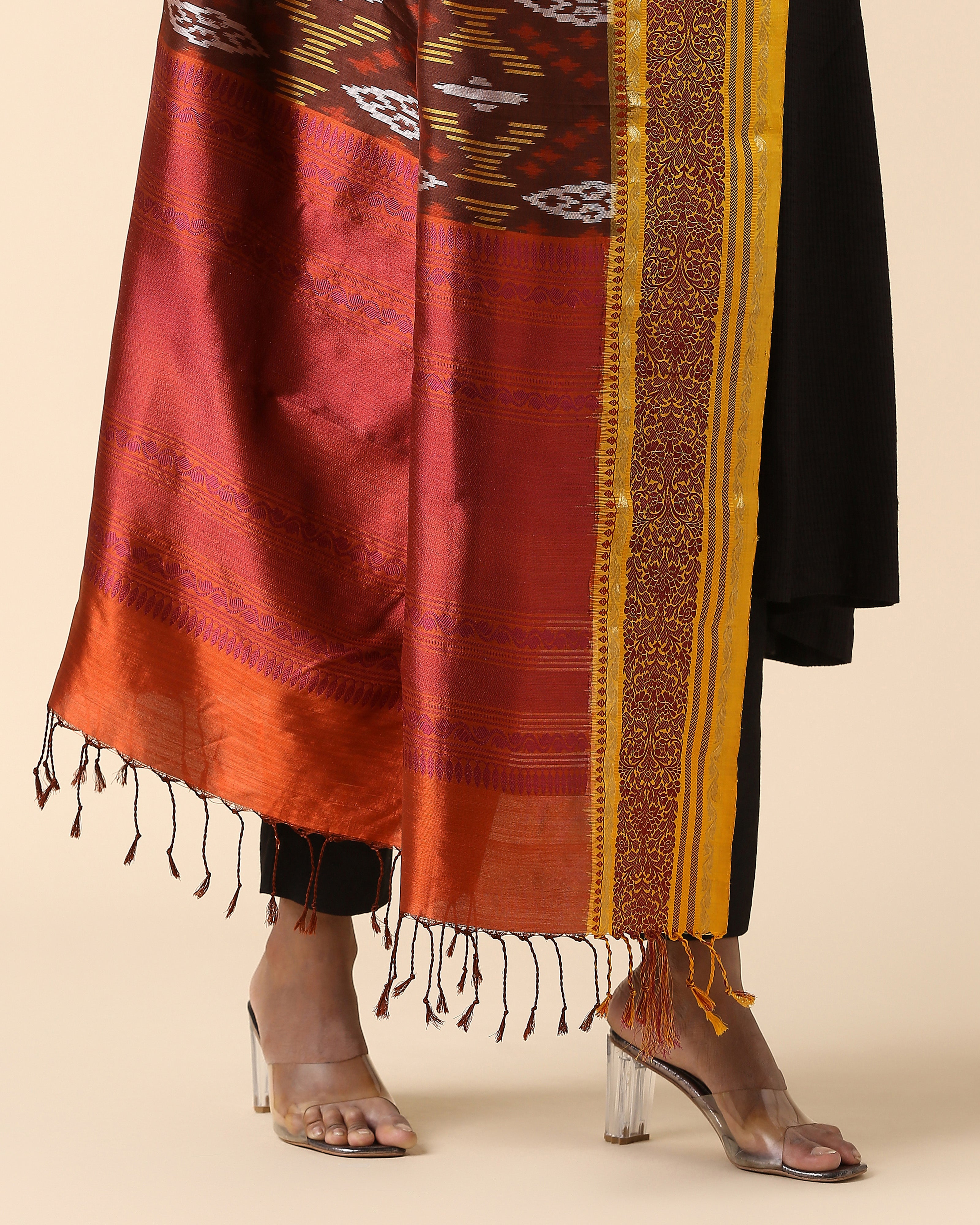 Edisa Pochampally Weft Ikat Silk Dupatta
