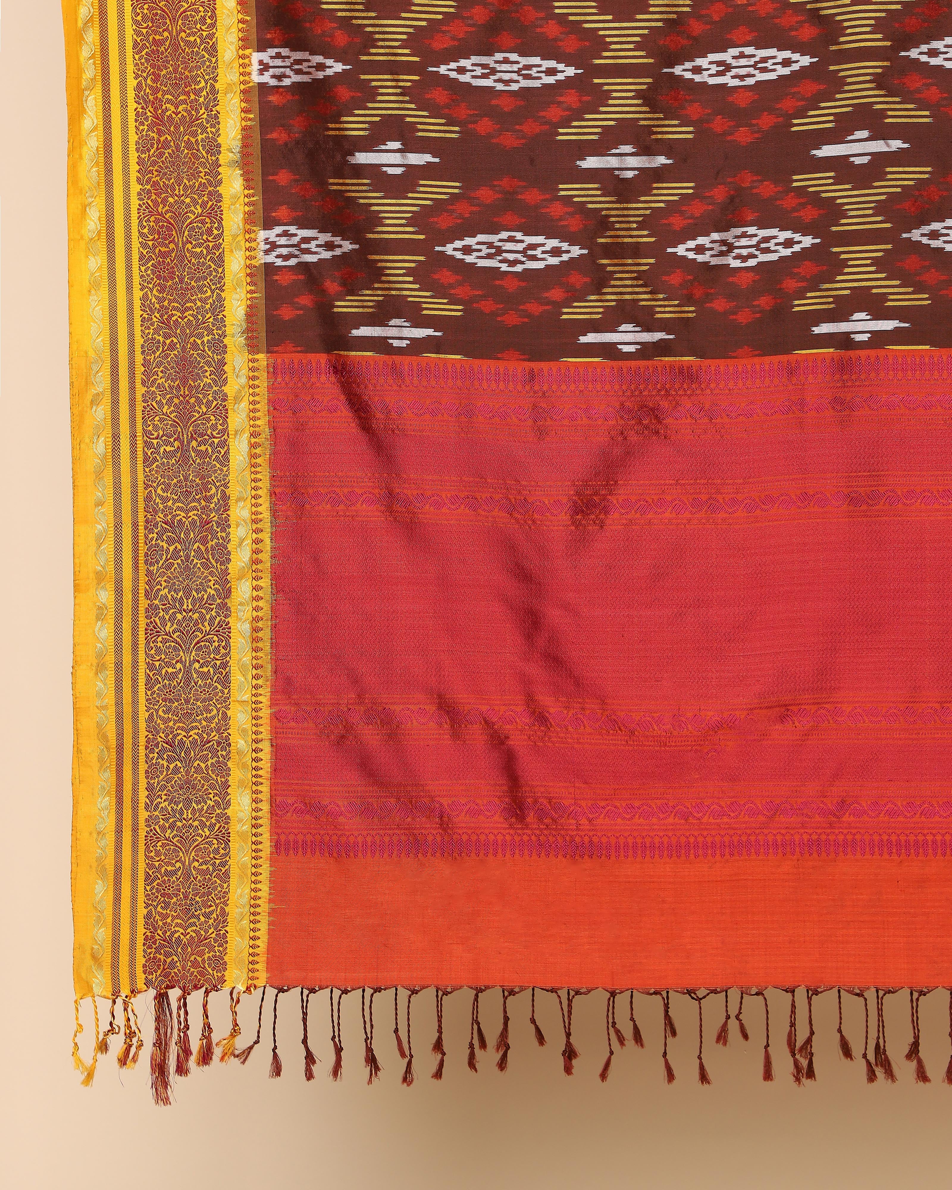 Edisa Pochampally Weft Ikat Silk Dupatta