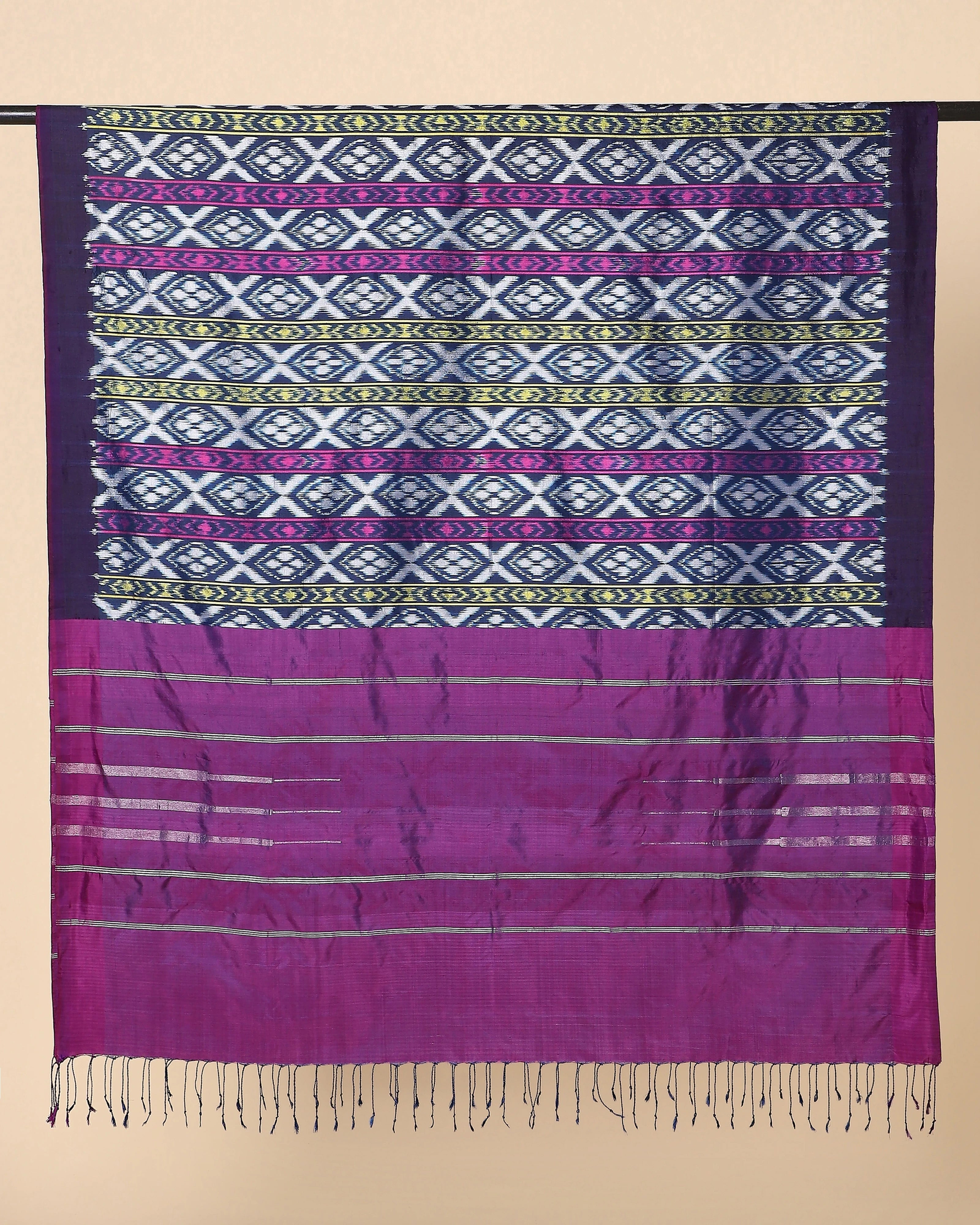 Baruni Pochampally Weft Ikat Silk Dupatta