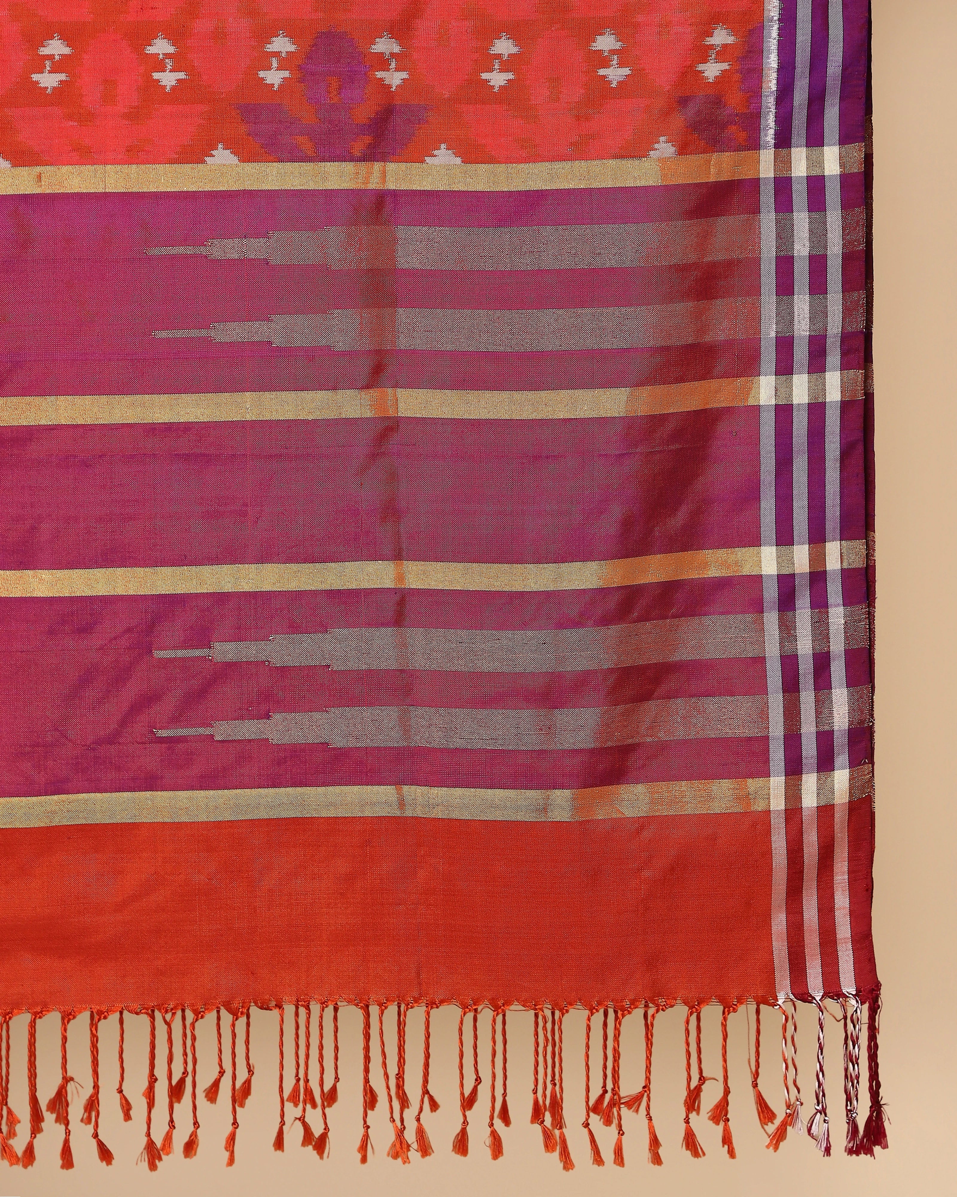 Maneet Pochampally Weft Ikat Silk Dupatta