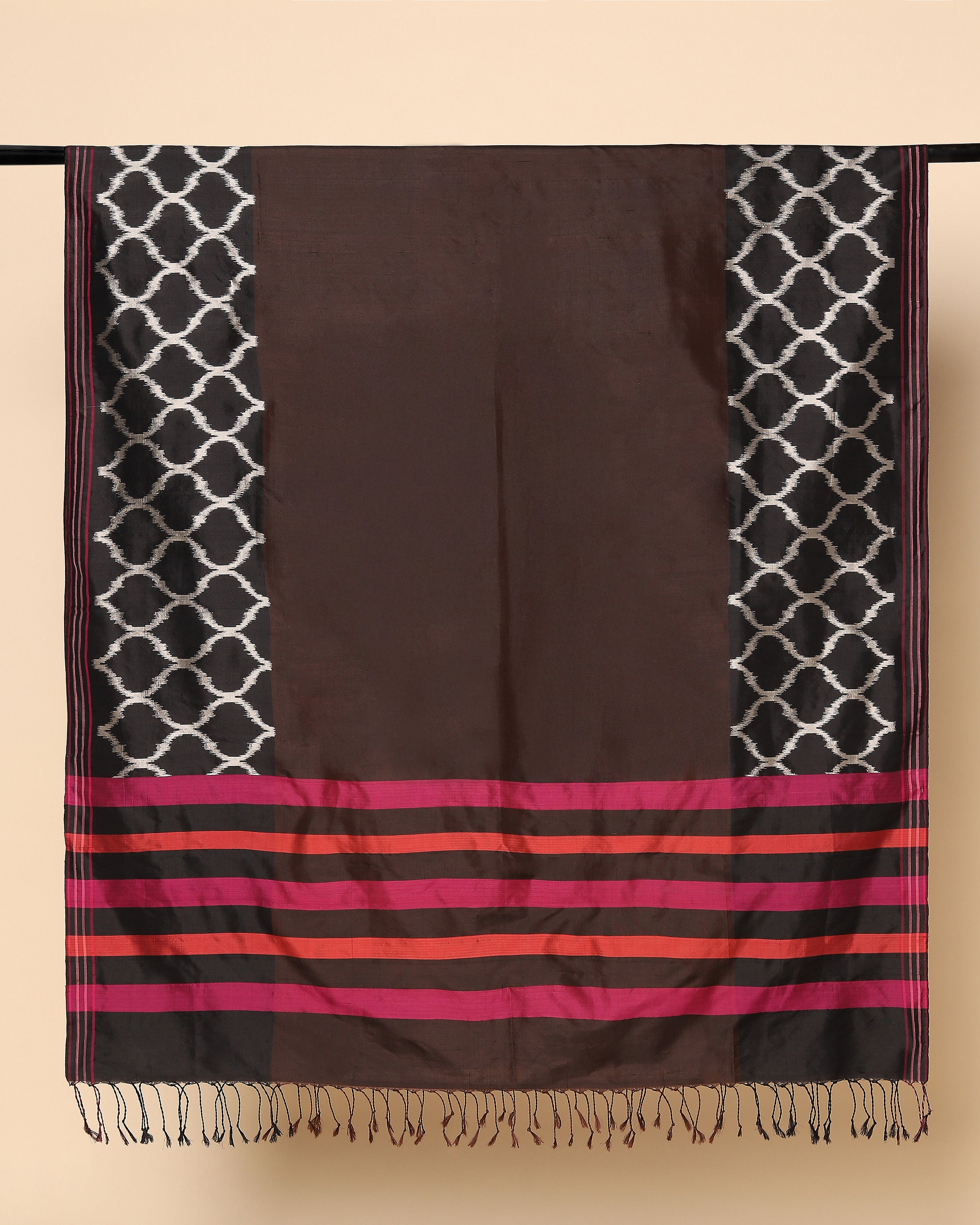 Malhar Pochampally Weft Ikat Silk Dupatta