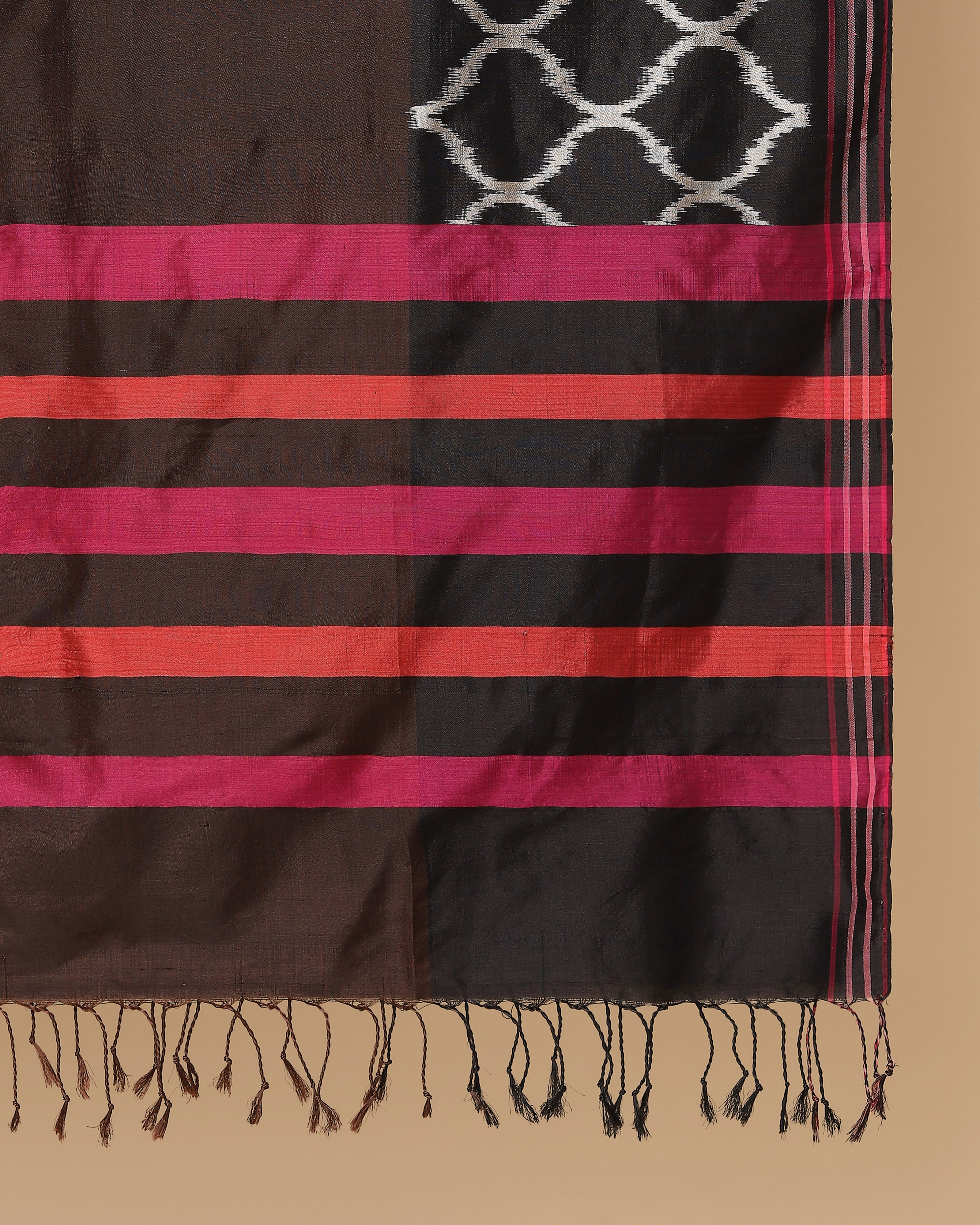 Malhar Pochampally Weft Ikat Silk Dupatta