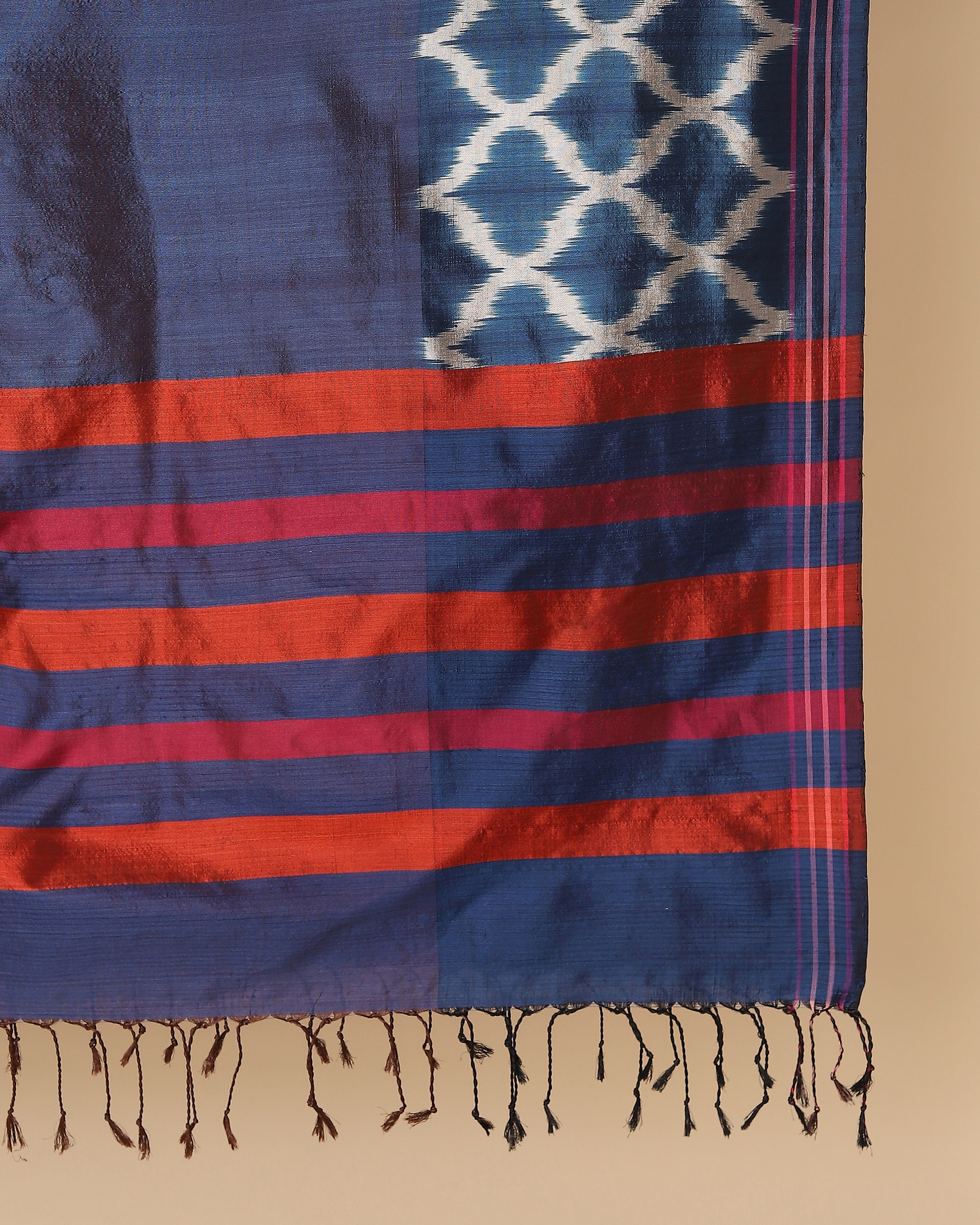 Malhar Pochampally Weft Ikat Silk Dupatta