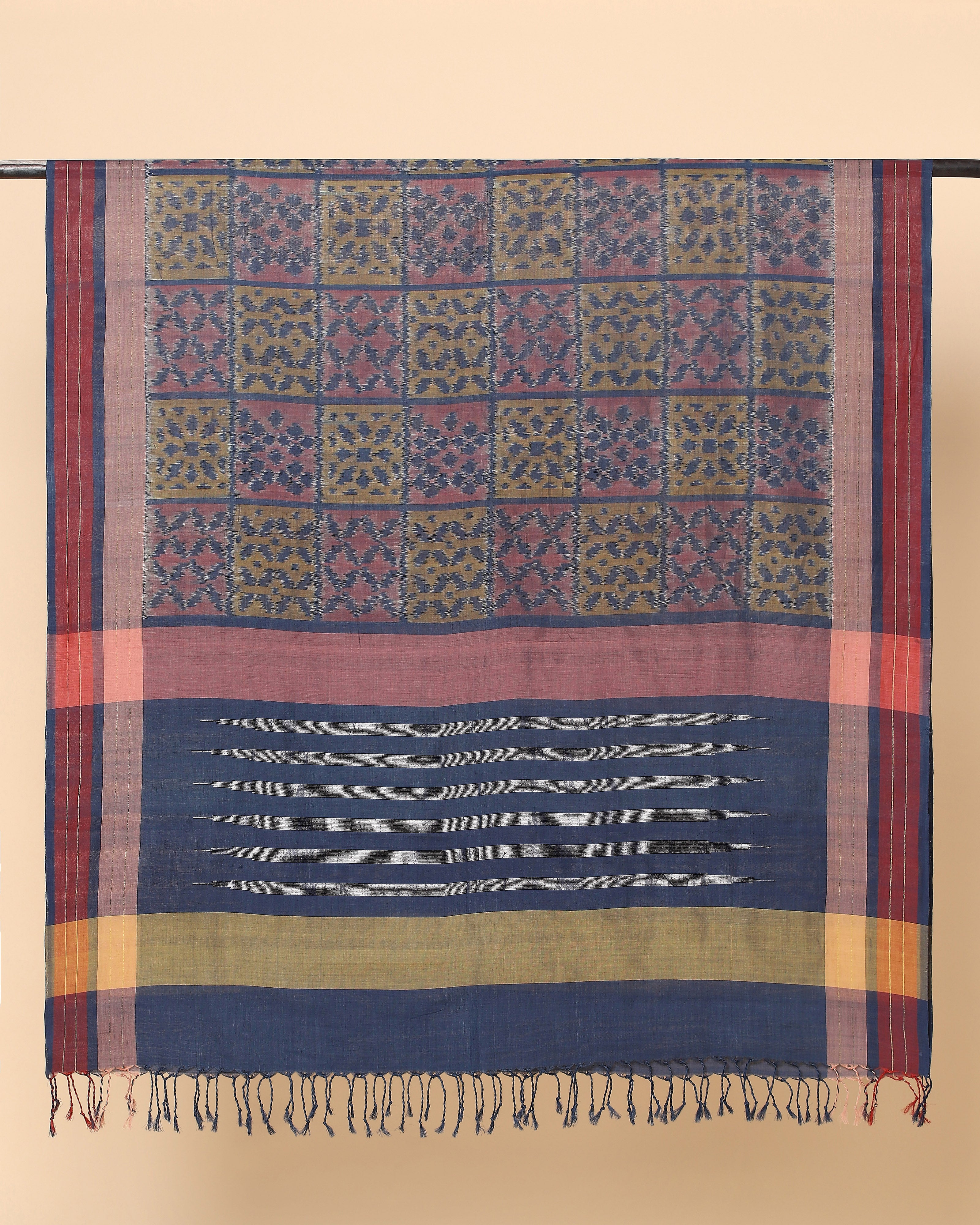 Bhairavi Pochampally Weft Ikat Cotton Dupatta
