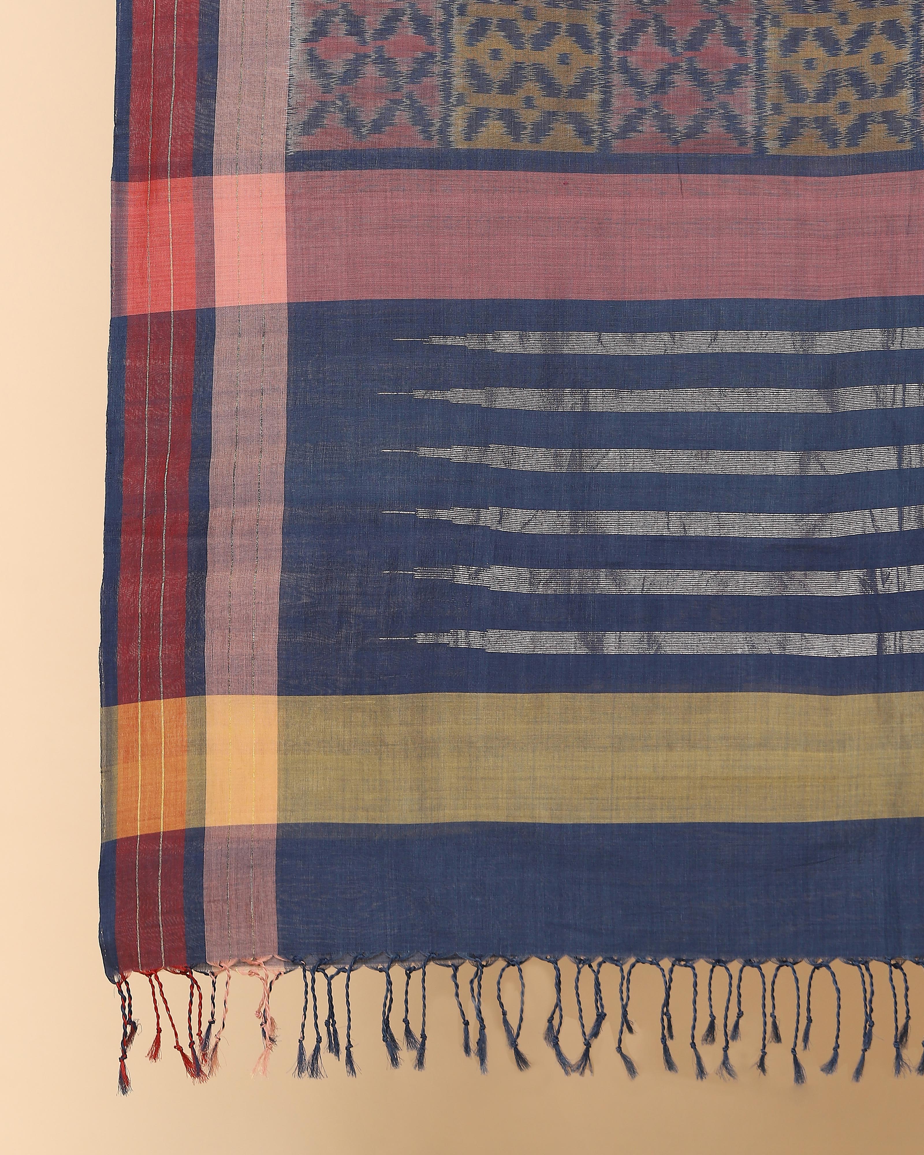Bhairavi Pochampally Weft Ikat Cotton Dupatta