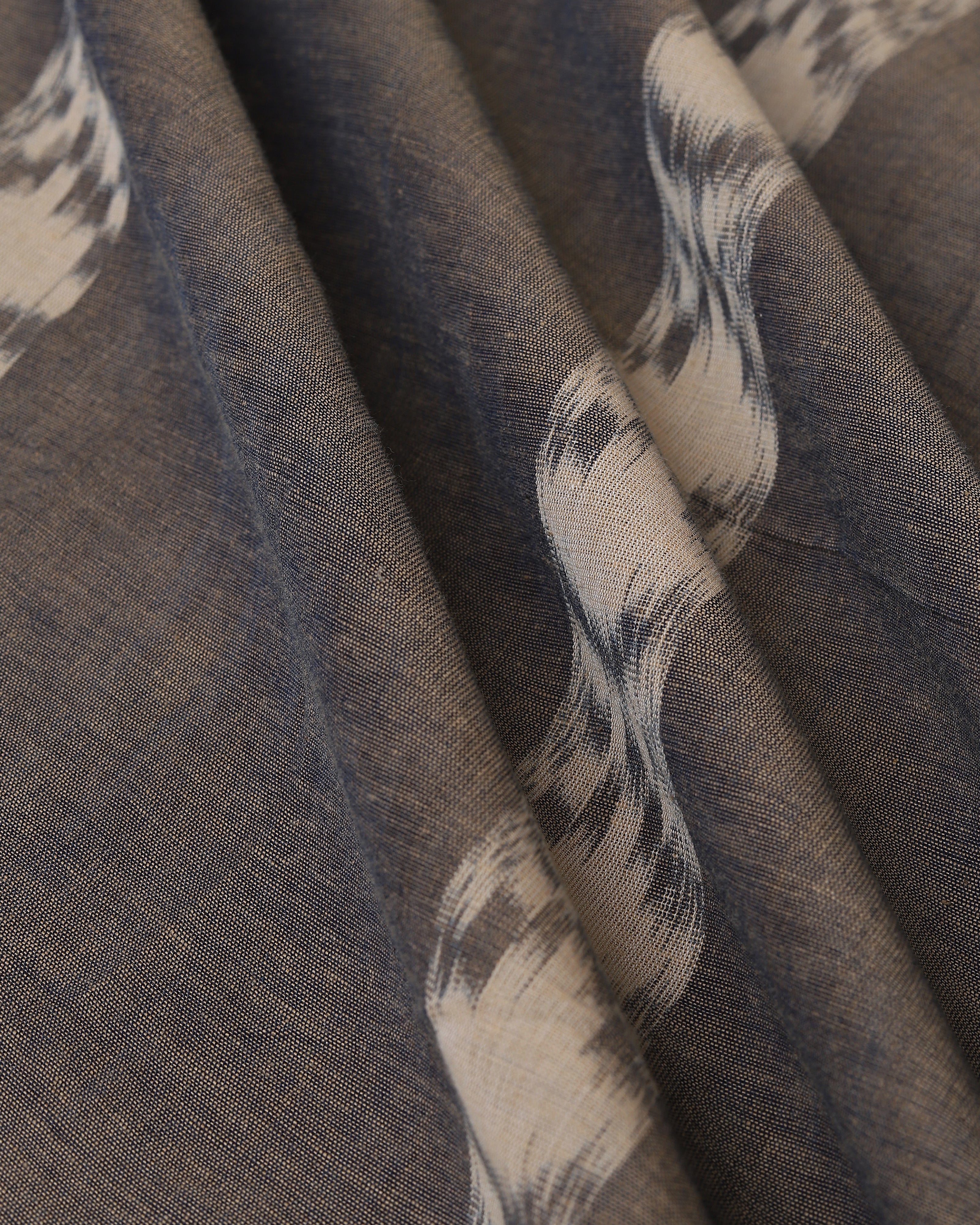 Jahnvi Pochampally Warp Ikat Brown Cotton Saree