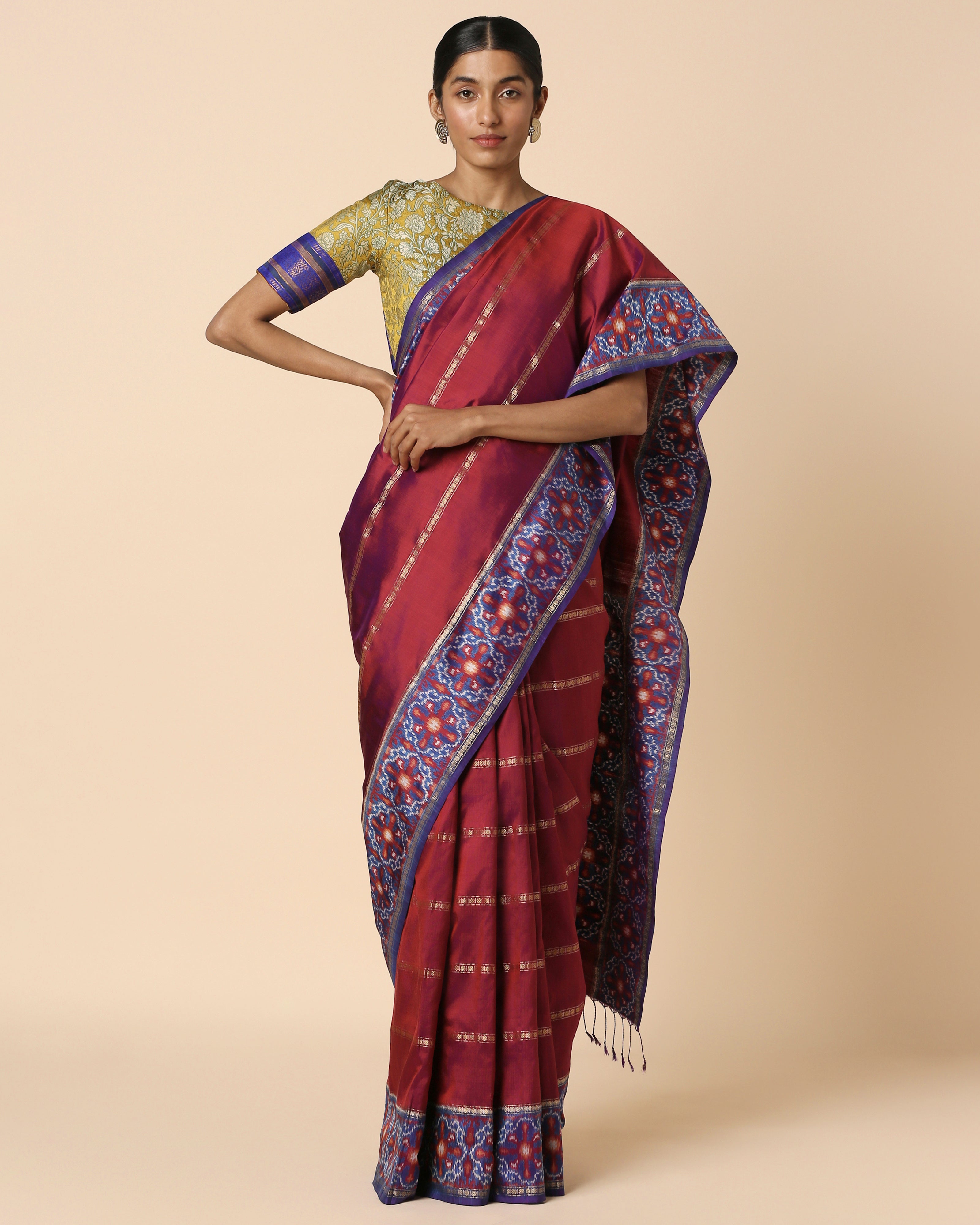 Pina Pochampally Weft Ikat Silk Saree