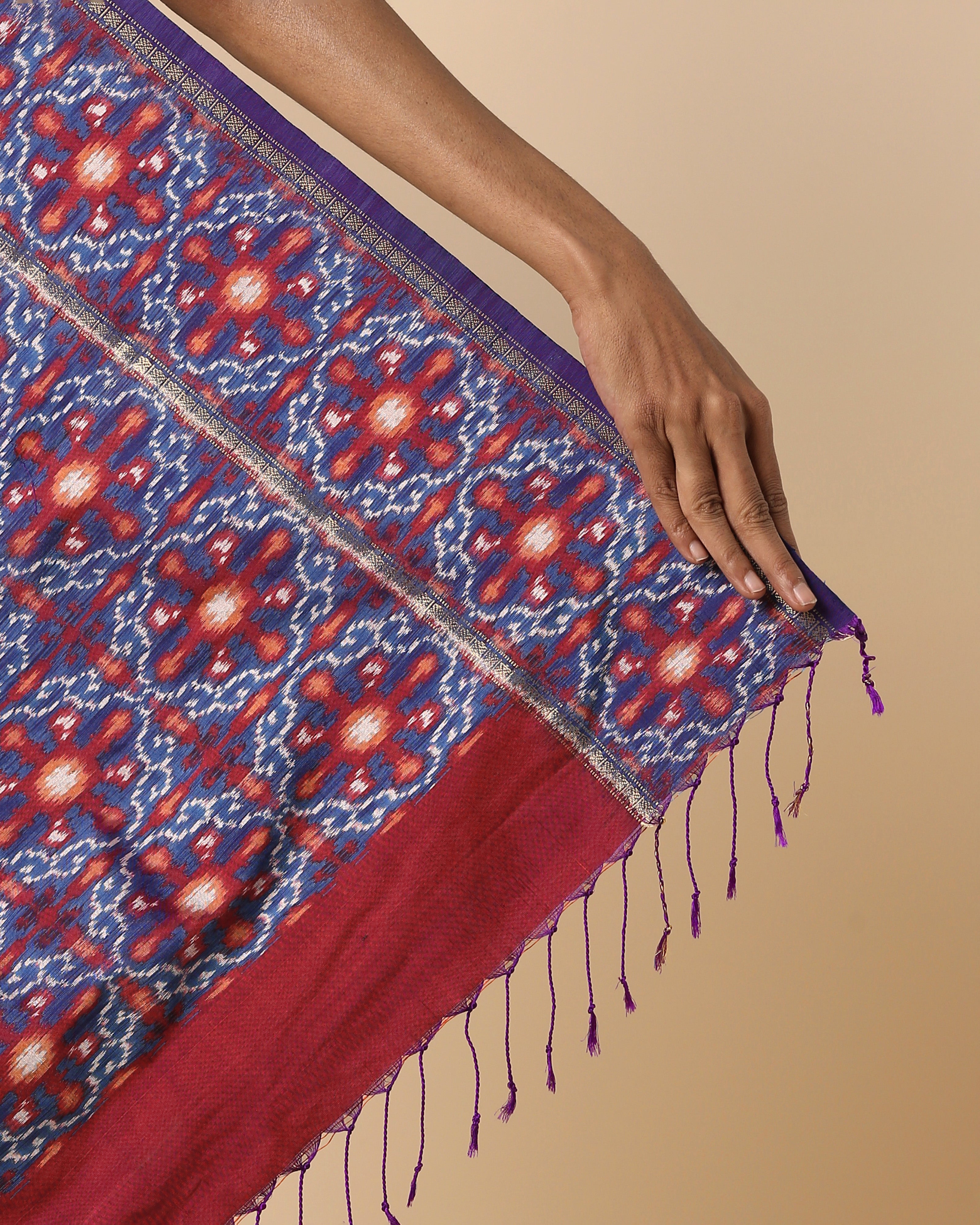 Pina Pochampally Weft Ikat Silk Saree