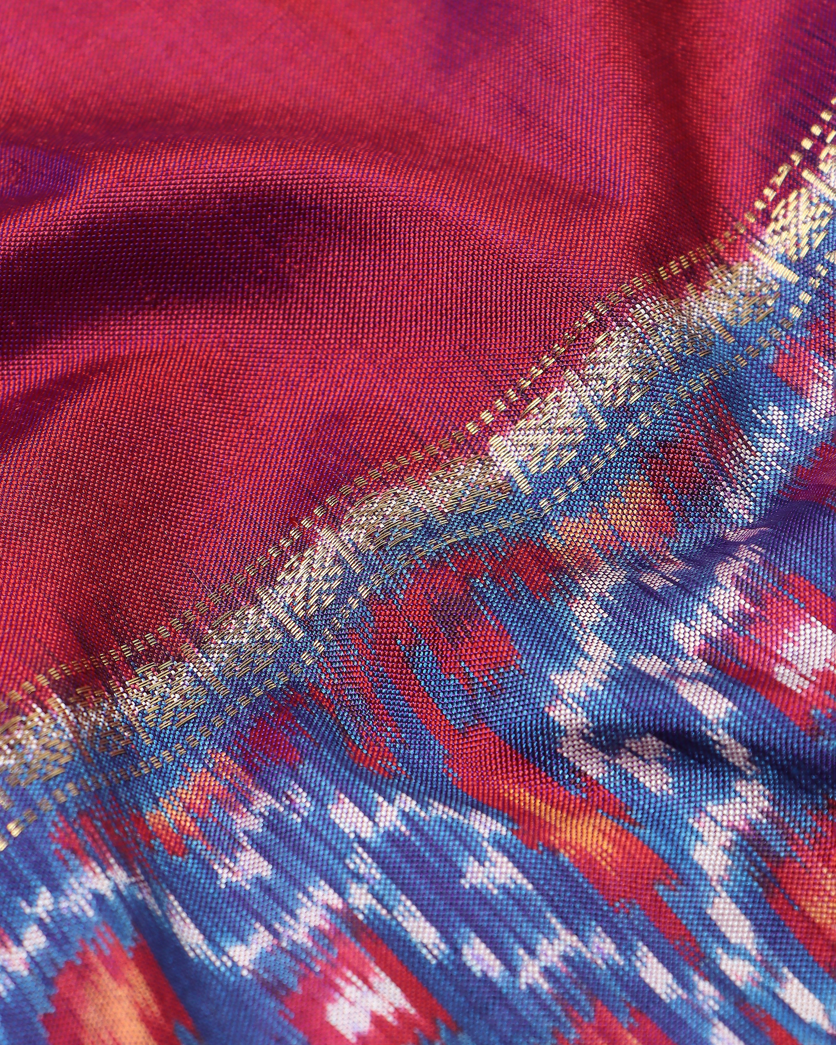 Pina Pochampally Weft Ikat Silk Saree