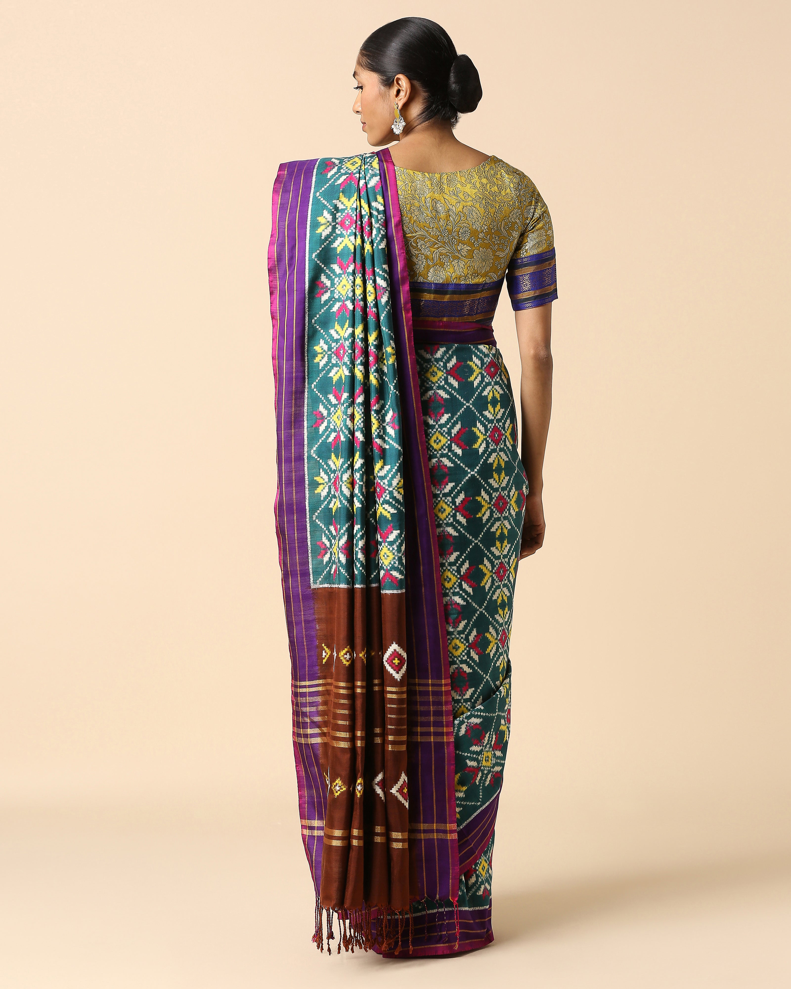 Aayah Pochampally Double Ikat Silk Saree