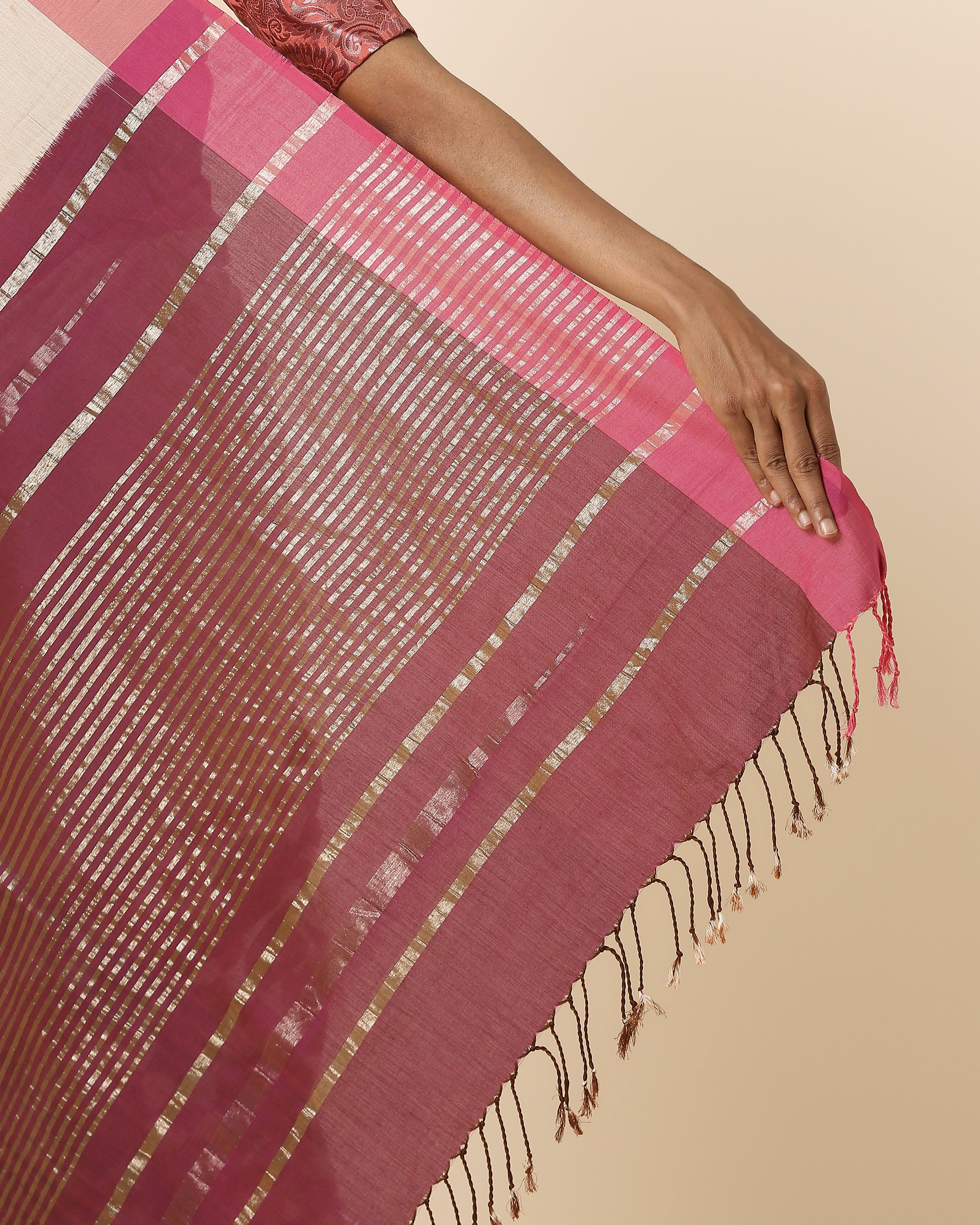 Emmary Pochampally Warp Ikat Cotton Saree