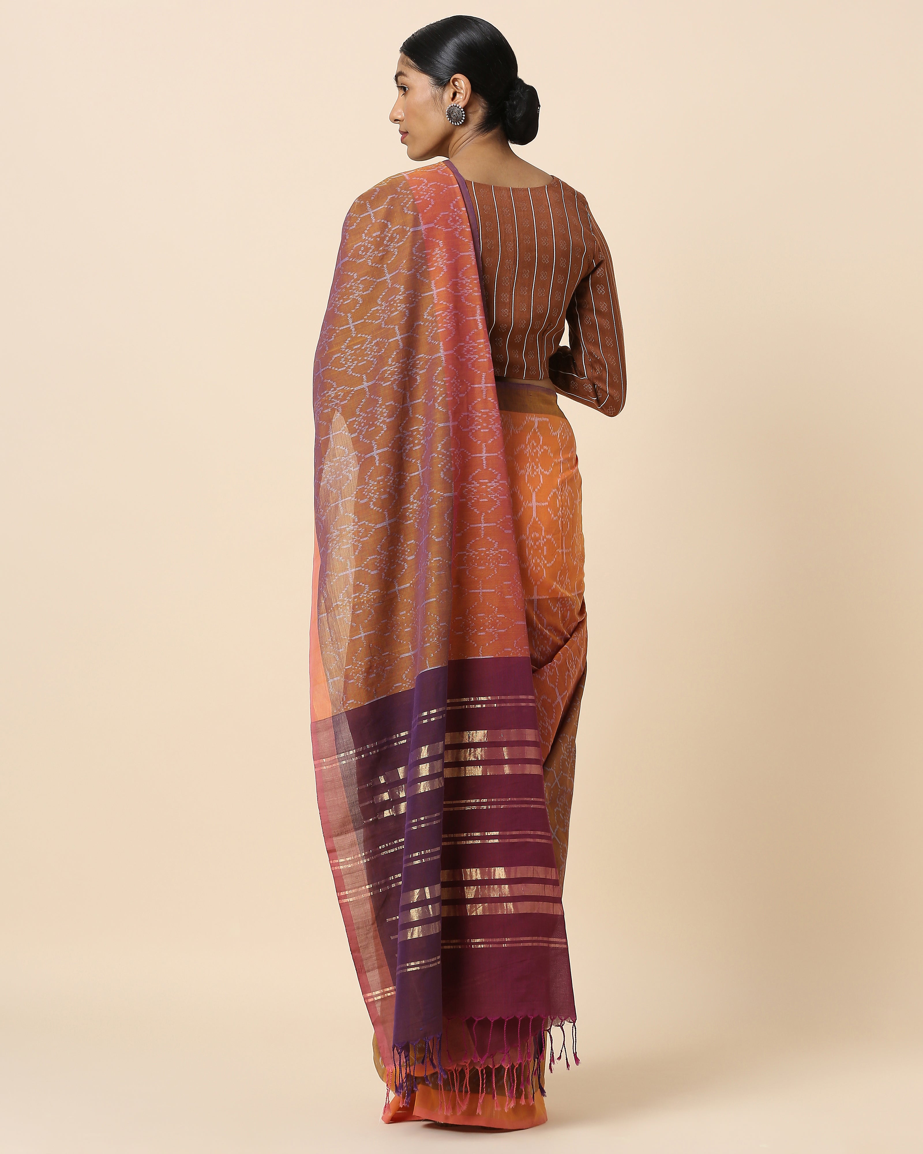 Feiyaz Pochampally Weft Ikat Cotton Saree