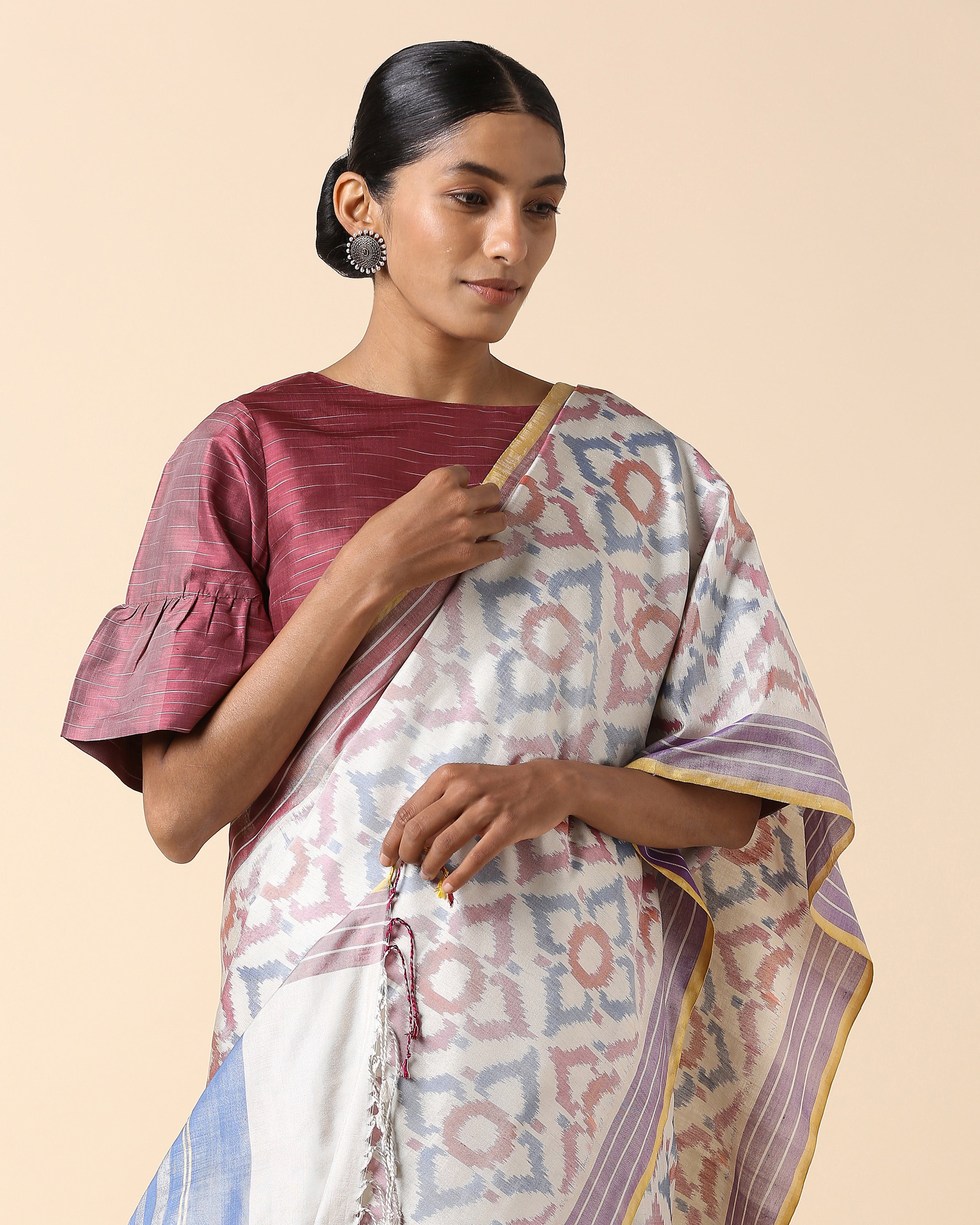 Layina Pochampally Weft Ikat Silk Saree