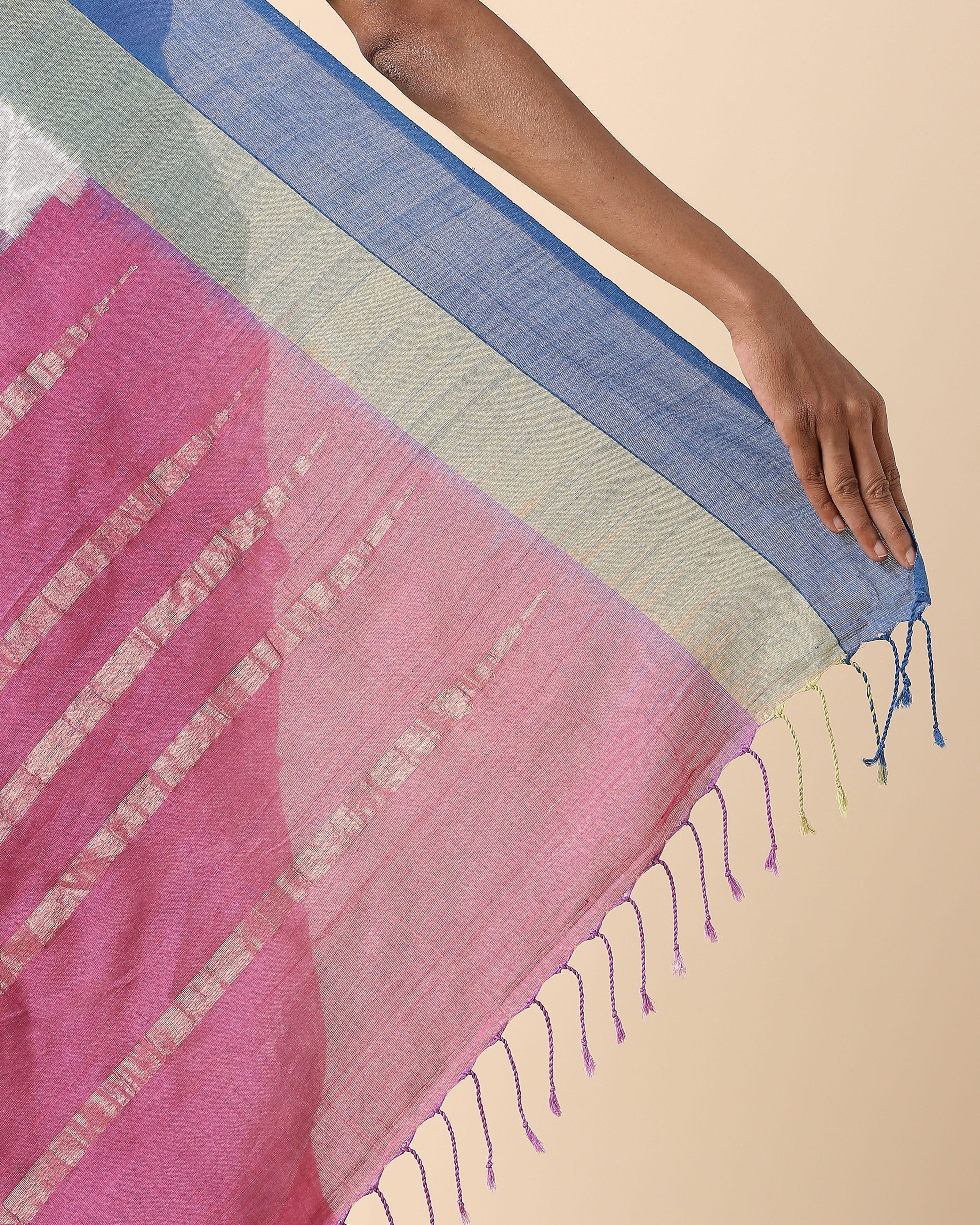 Shafna Pochampally Weft Ikat Cotton Saree