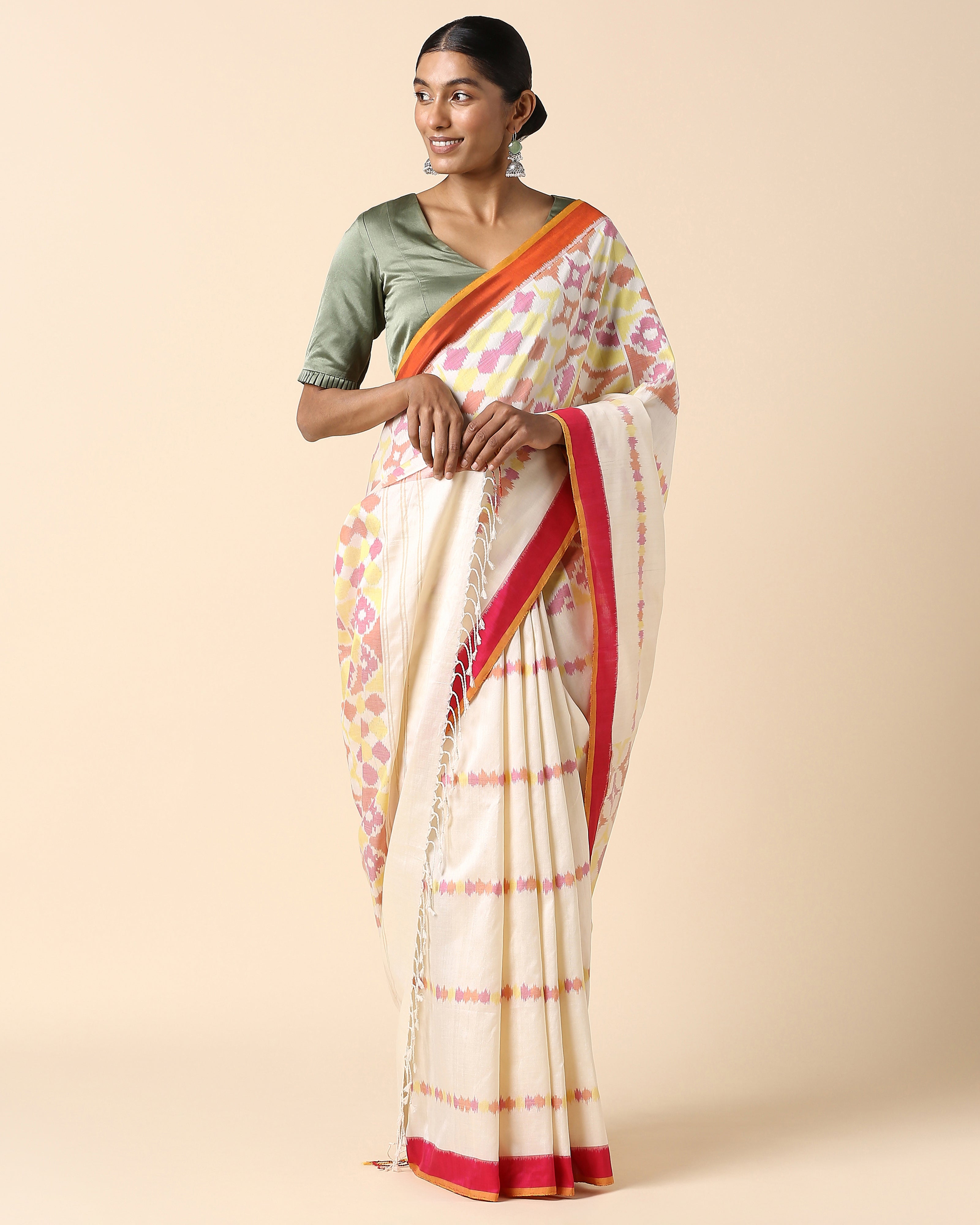 Maaha Pochampally Weft Ikat Silk Saree