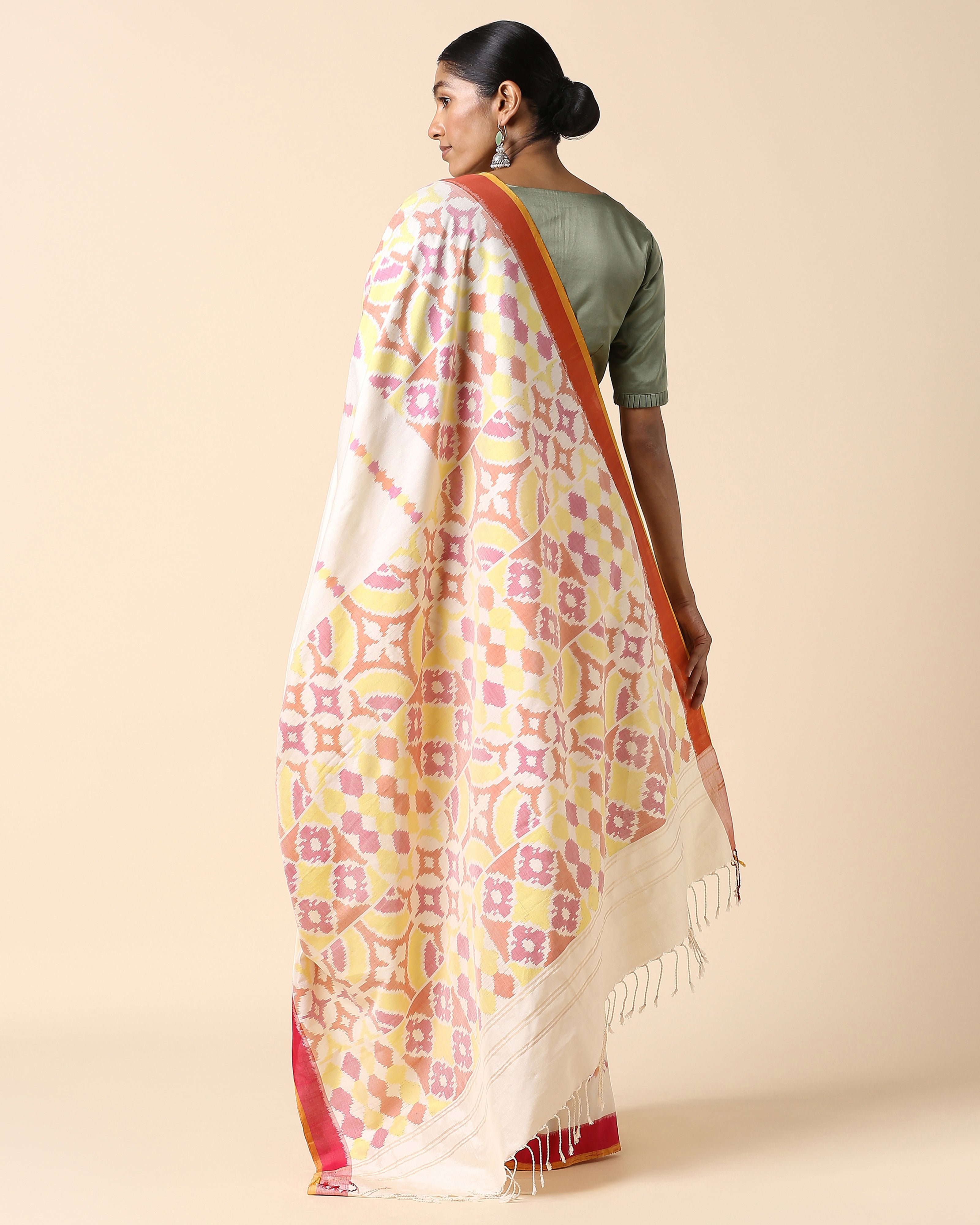 Maaha Pochampally Weft Ikat Silk Saree
