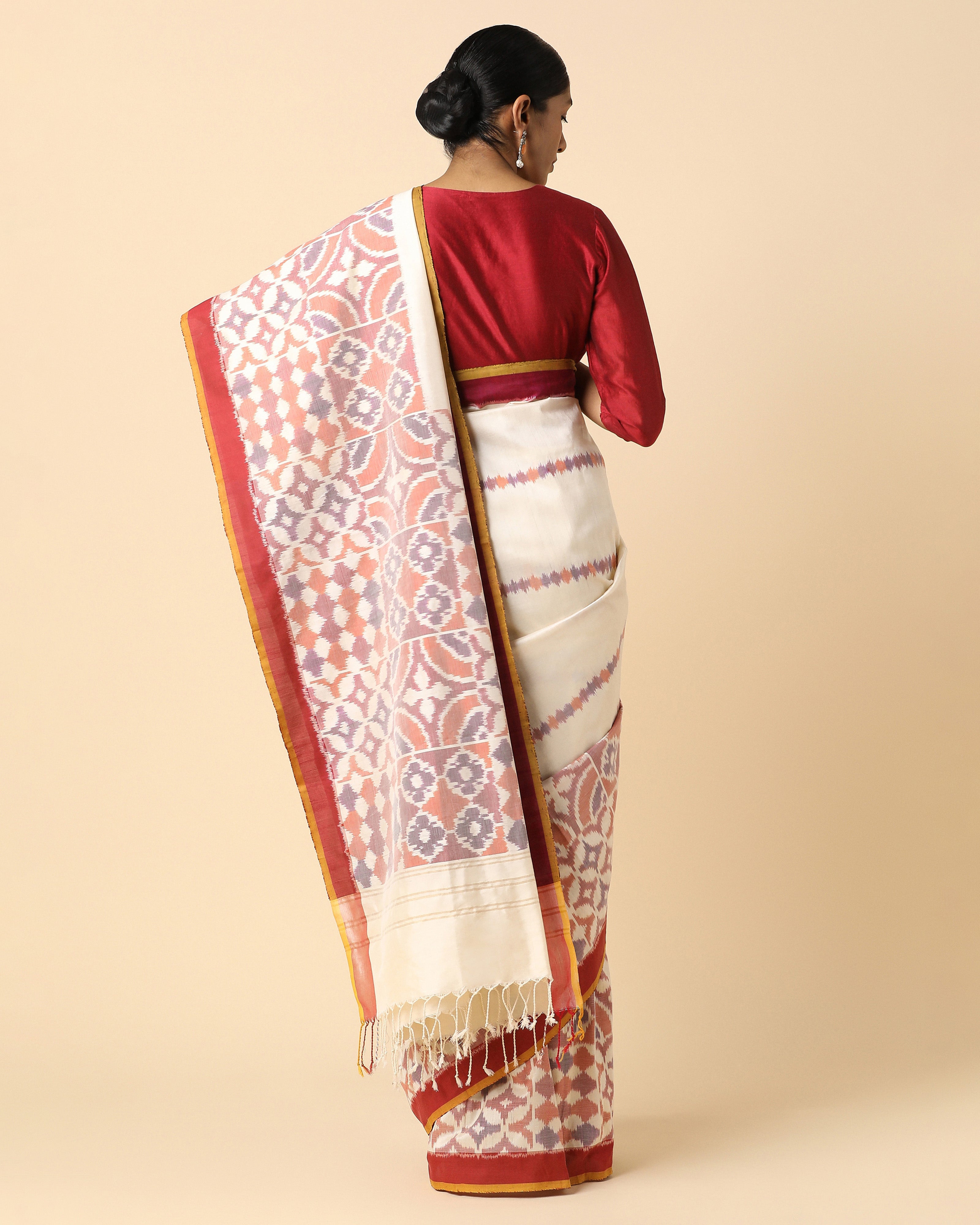 Maaha Pochampally Weft Ikat Silk Saree
