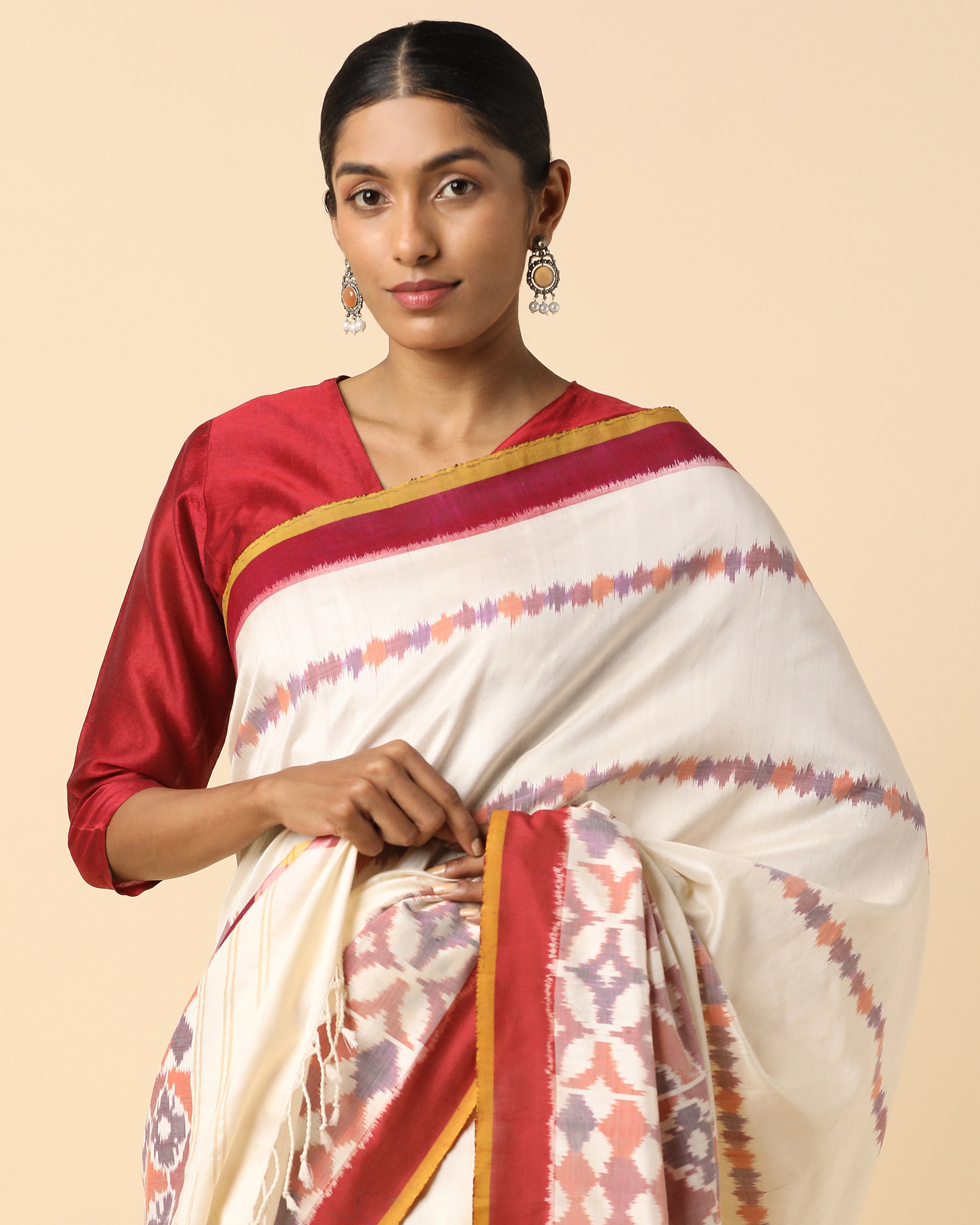 Maaha Pochampally Weft Ikat Silk Saree