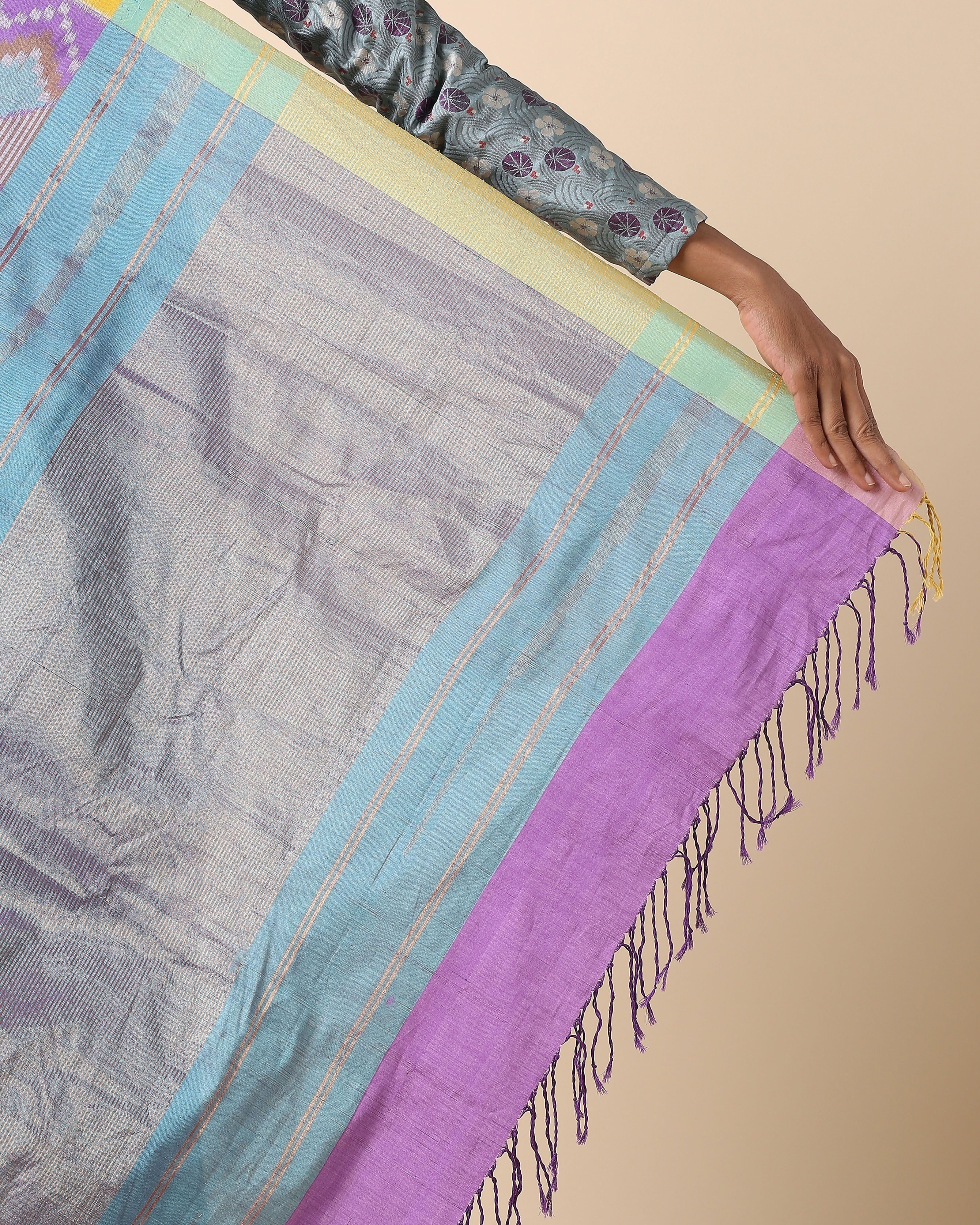 Namiah Pochampally Weft Ikat Cotton Silk Saree