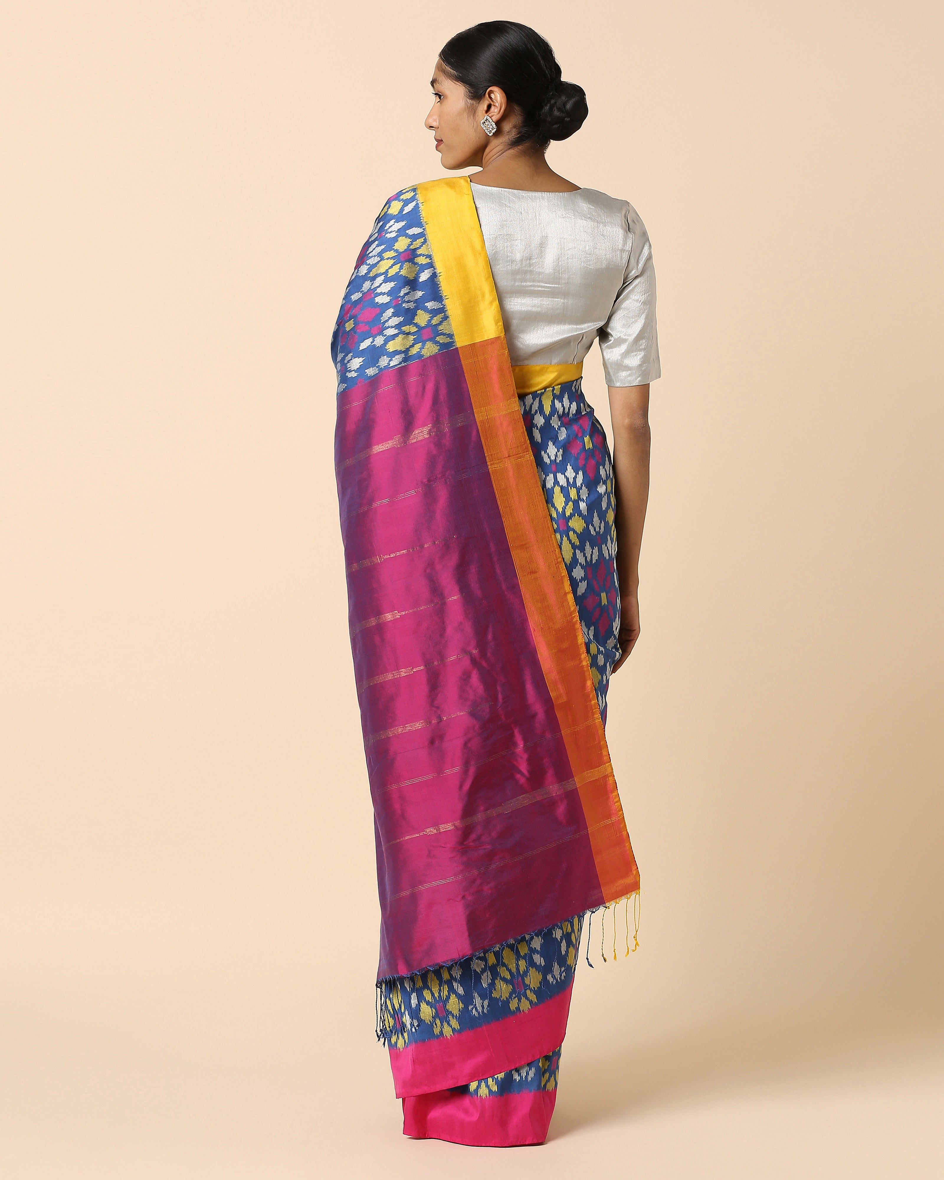 Quila Pochampally Weft Ikat Silk Saree