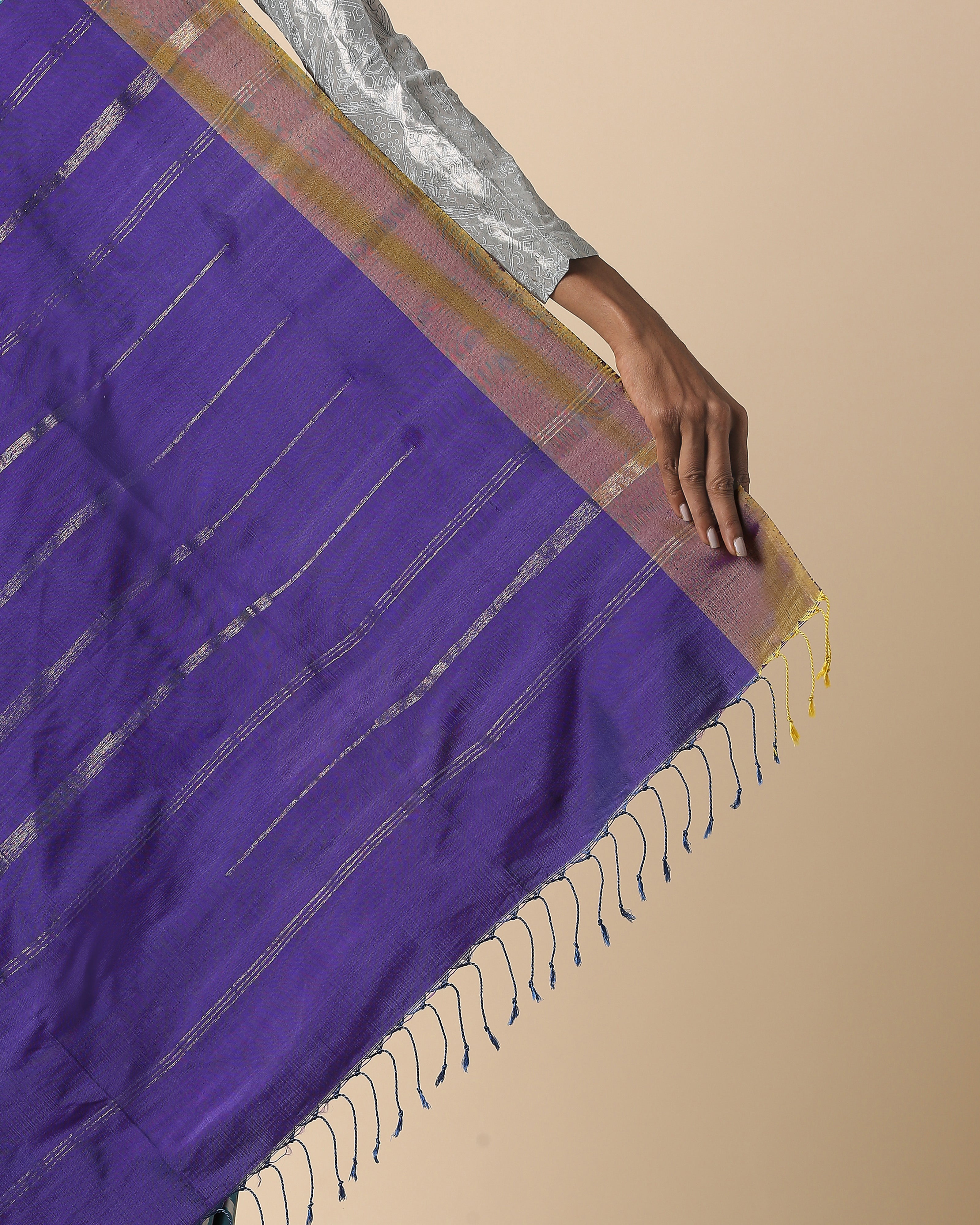 Quila Pochampally Weft Ikat Silk Saree