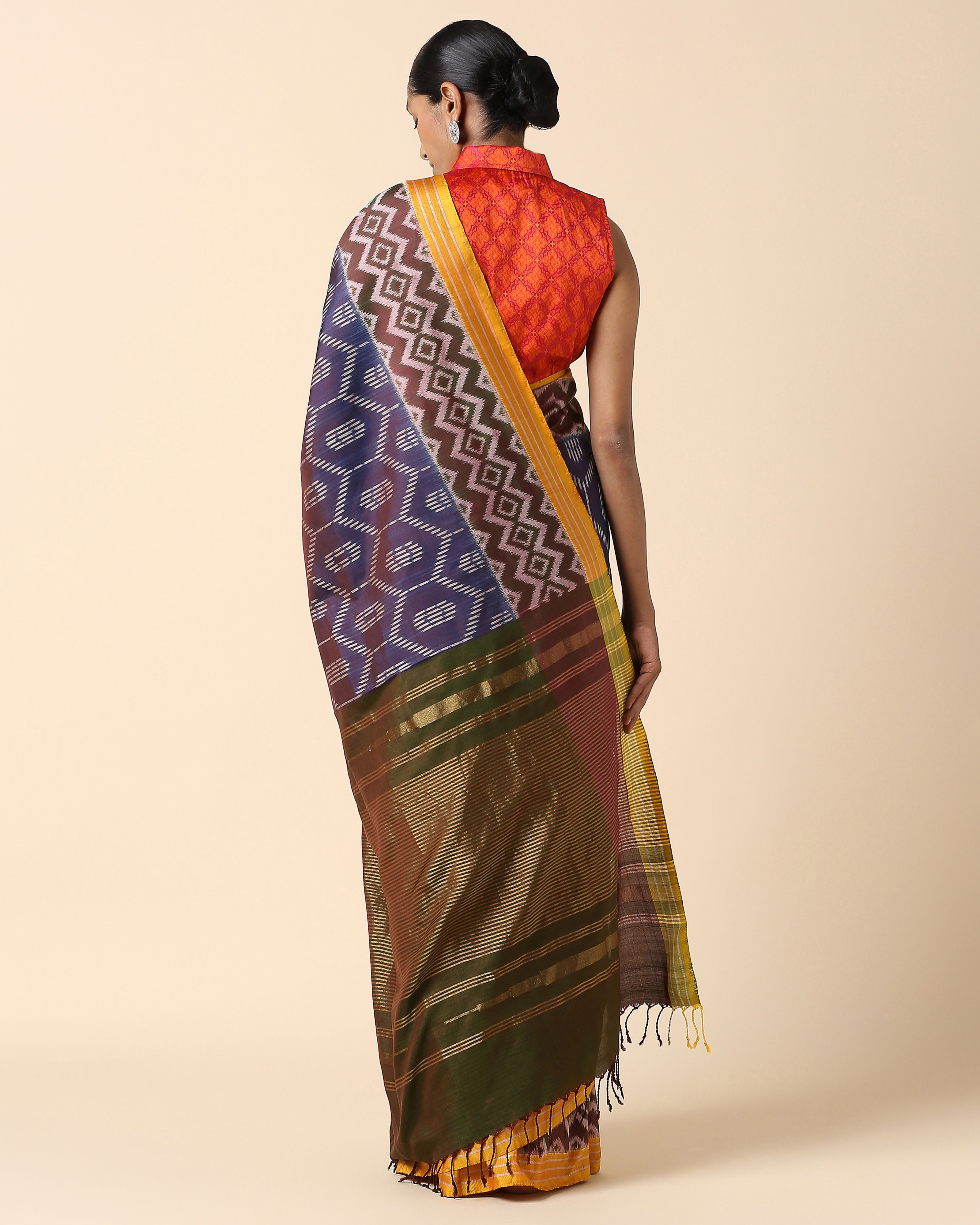 Rahi Pochampally Weft Ikat Silk Saree