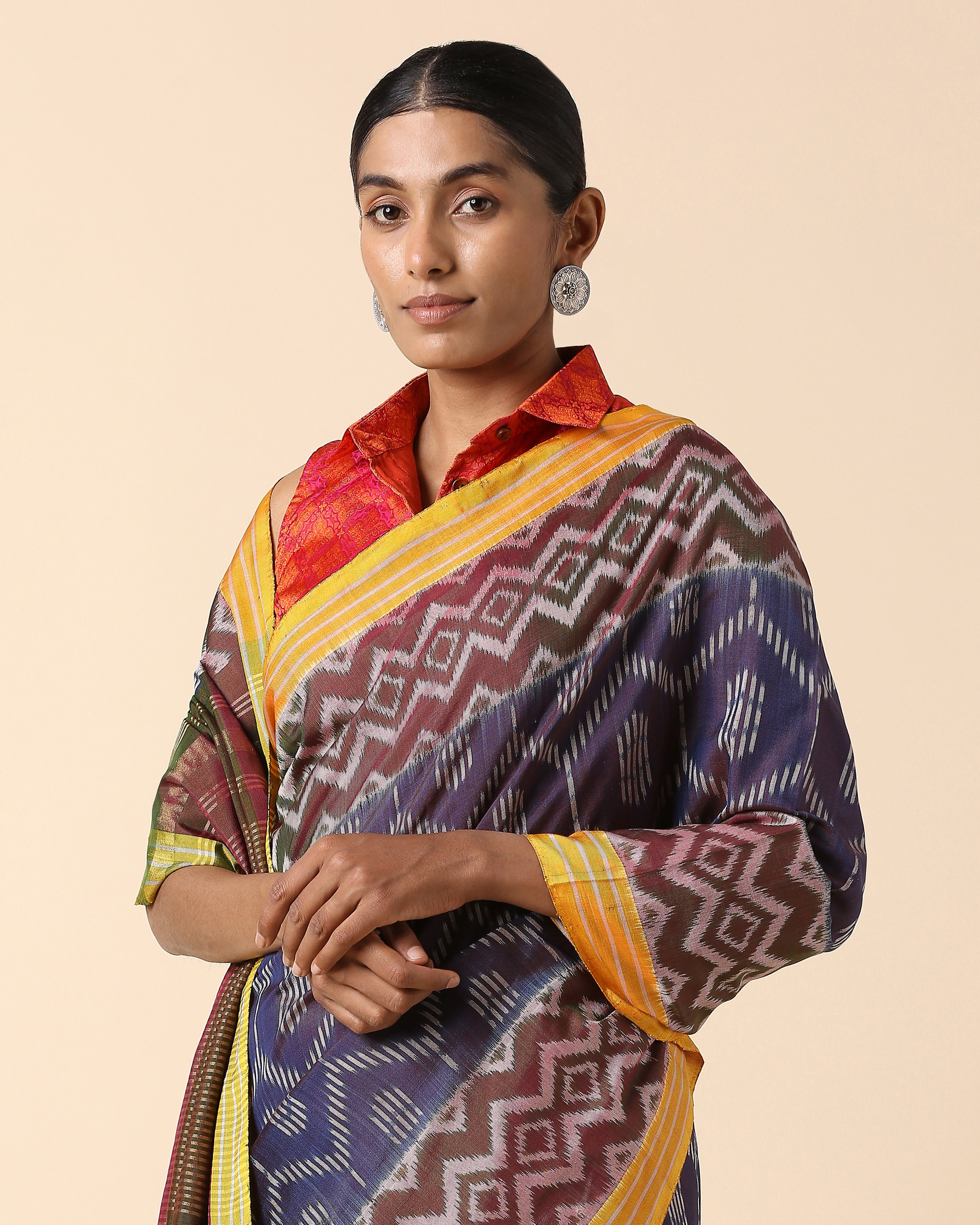 Rahi Pochampally Weft Ikat Silk Saree