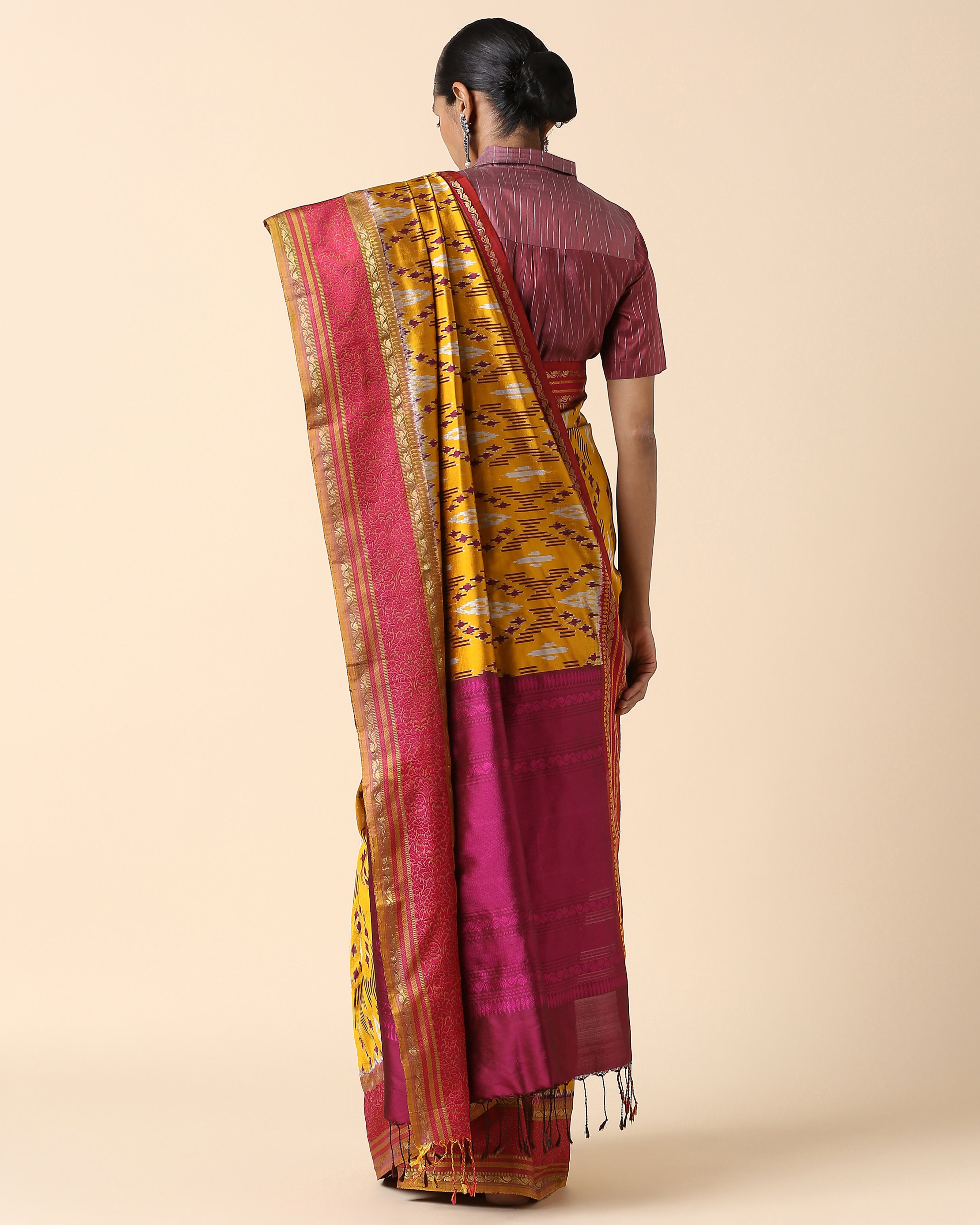 Edisa Pochampally Weft Ikat Silk Saree