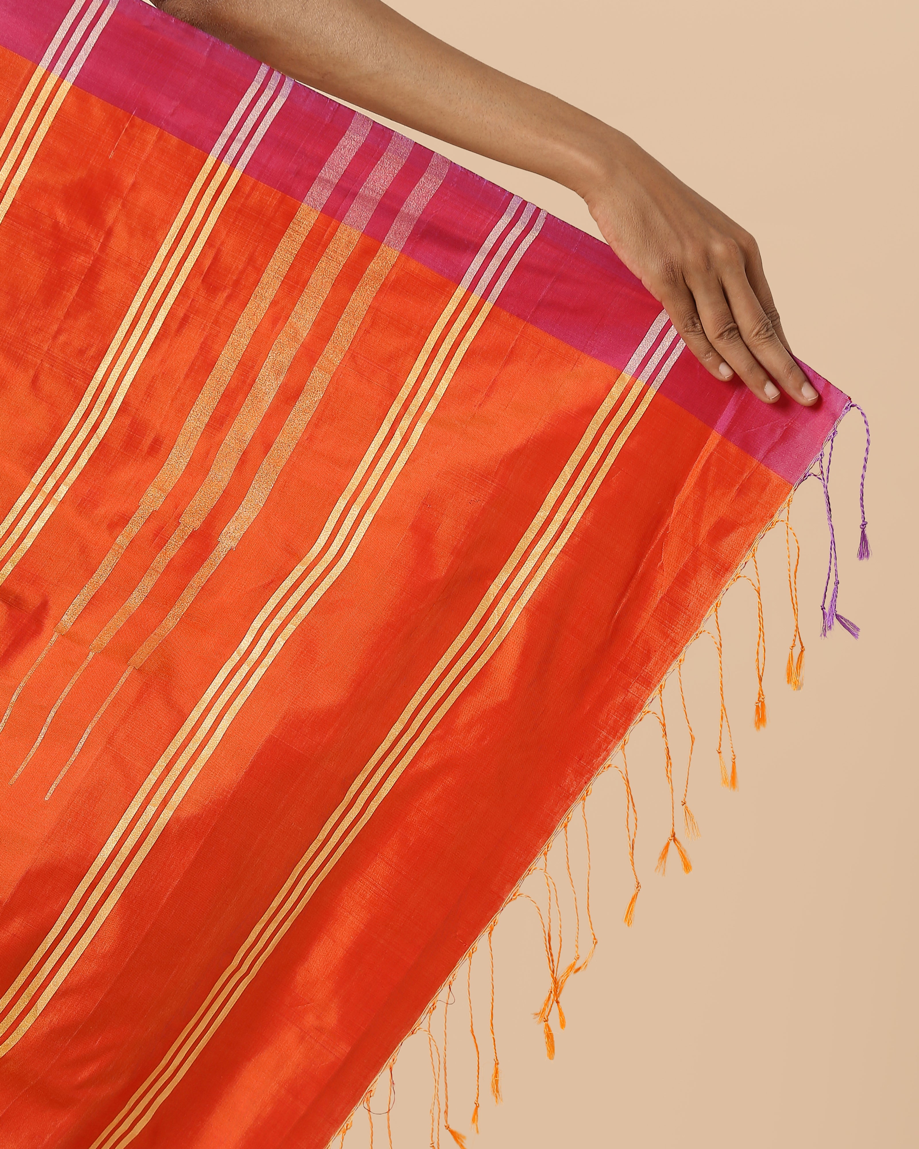Falina Pochampally Weft Ikat Silk Saree