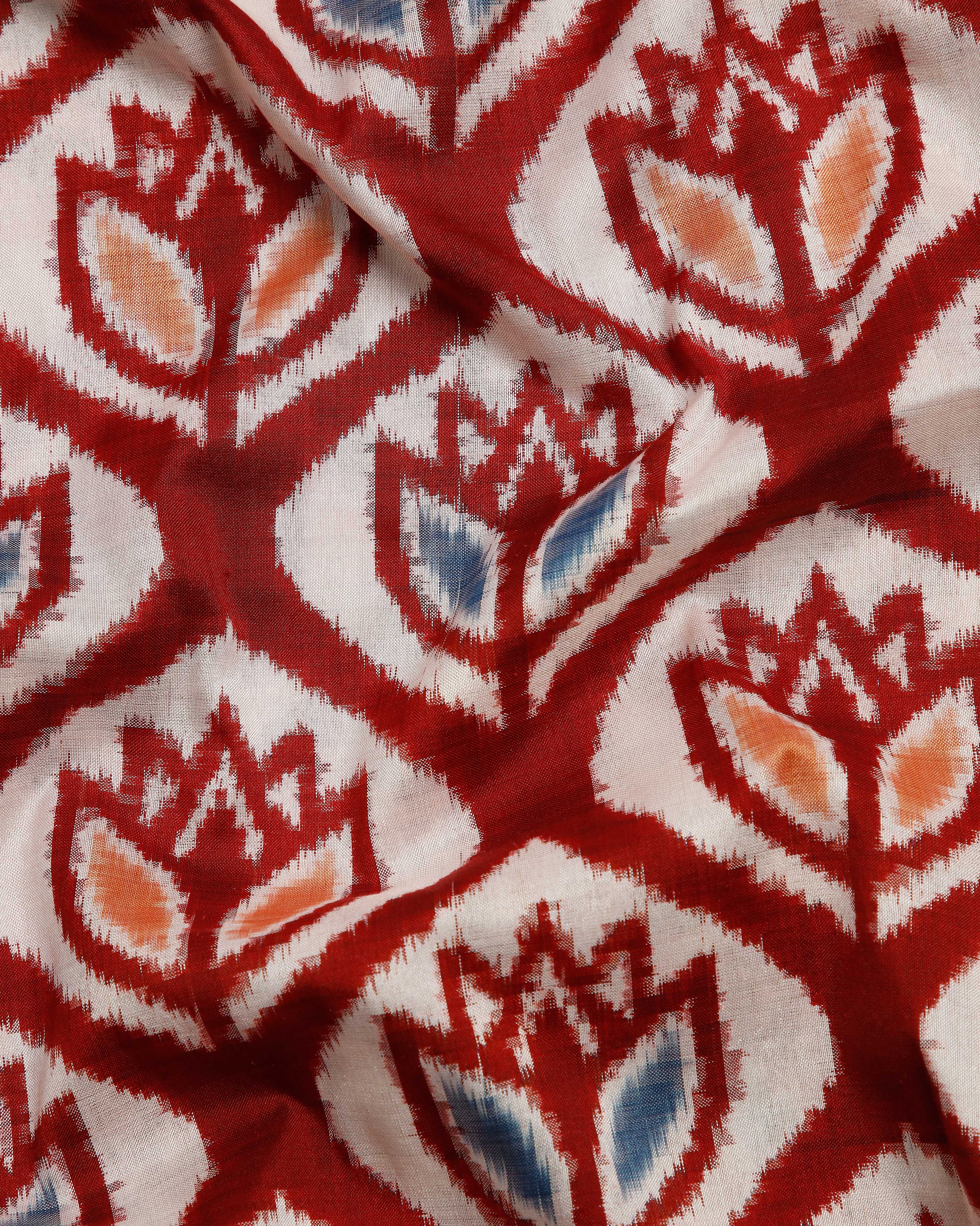 Khamaj Pochampally Double Ikat Silk Saree