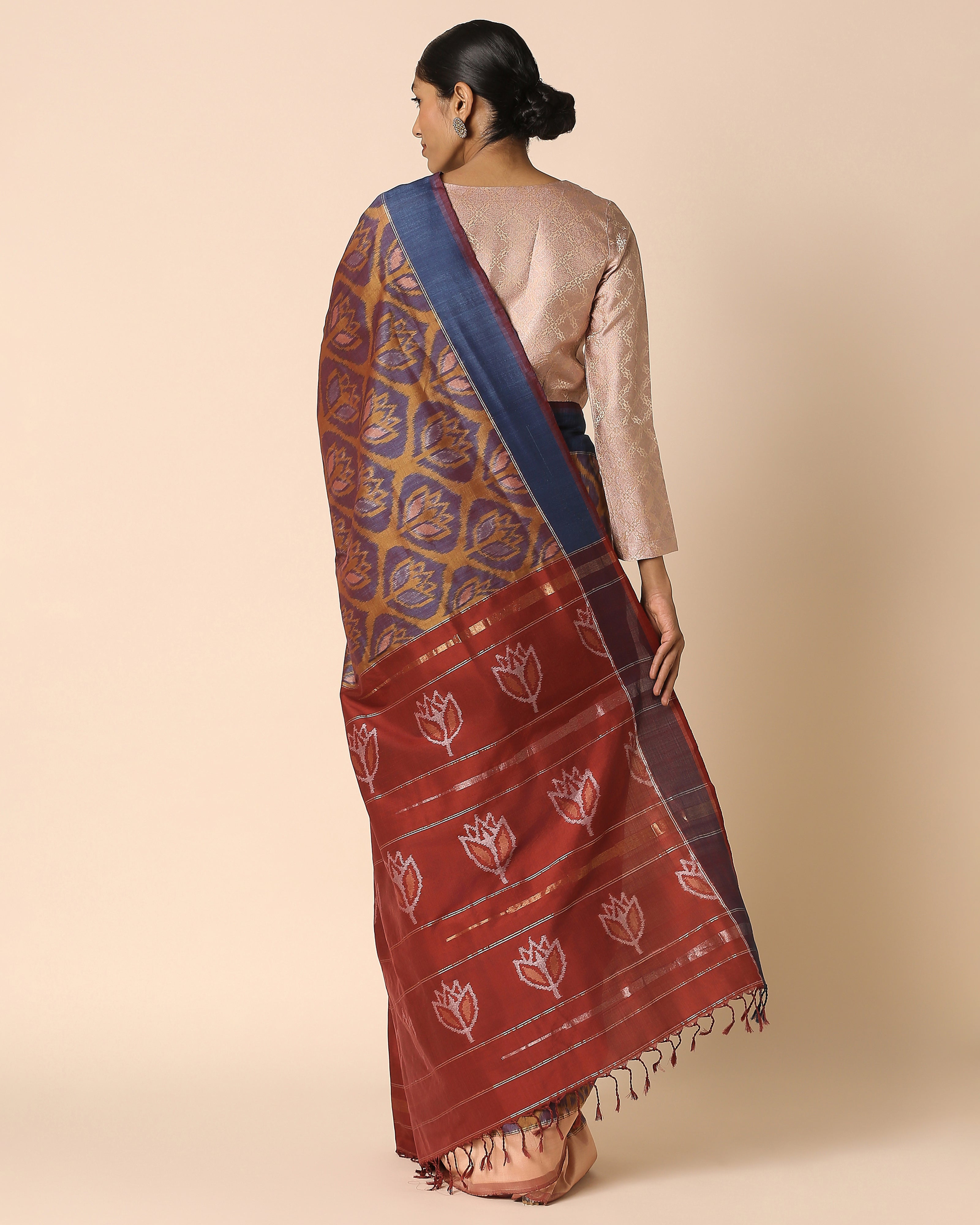 Khamaj Pochampally Weft Ikat Silk Saree