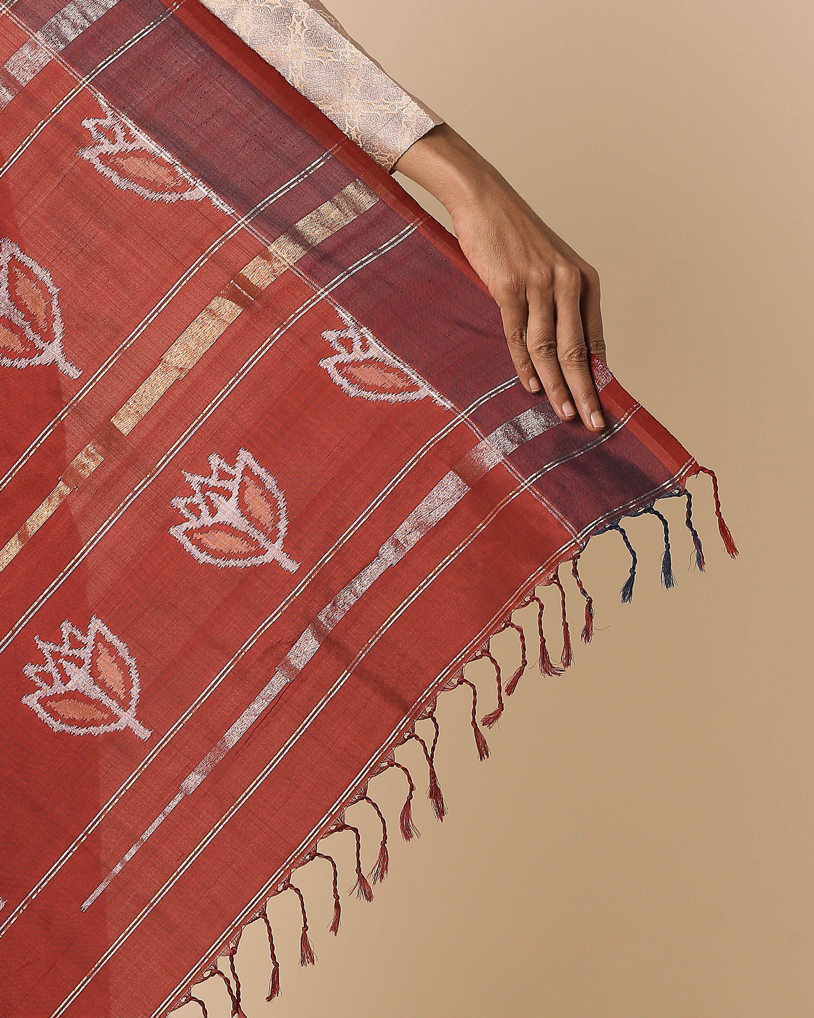 Khamaj Pochampally Weft Ikat Silk Saree