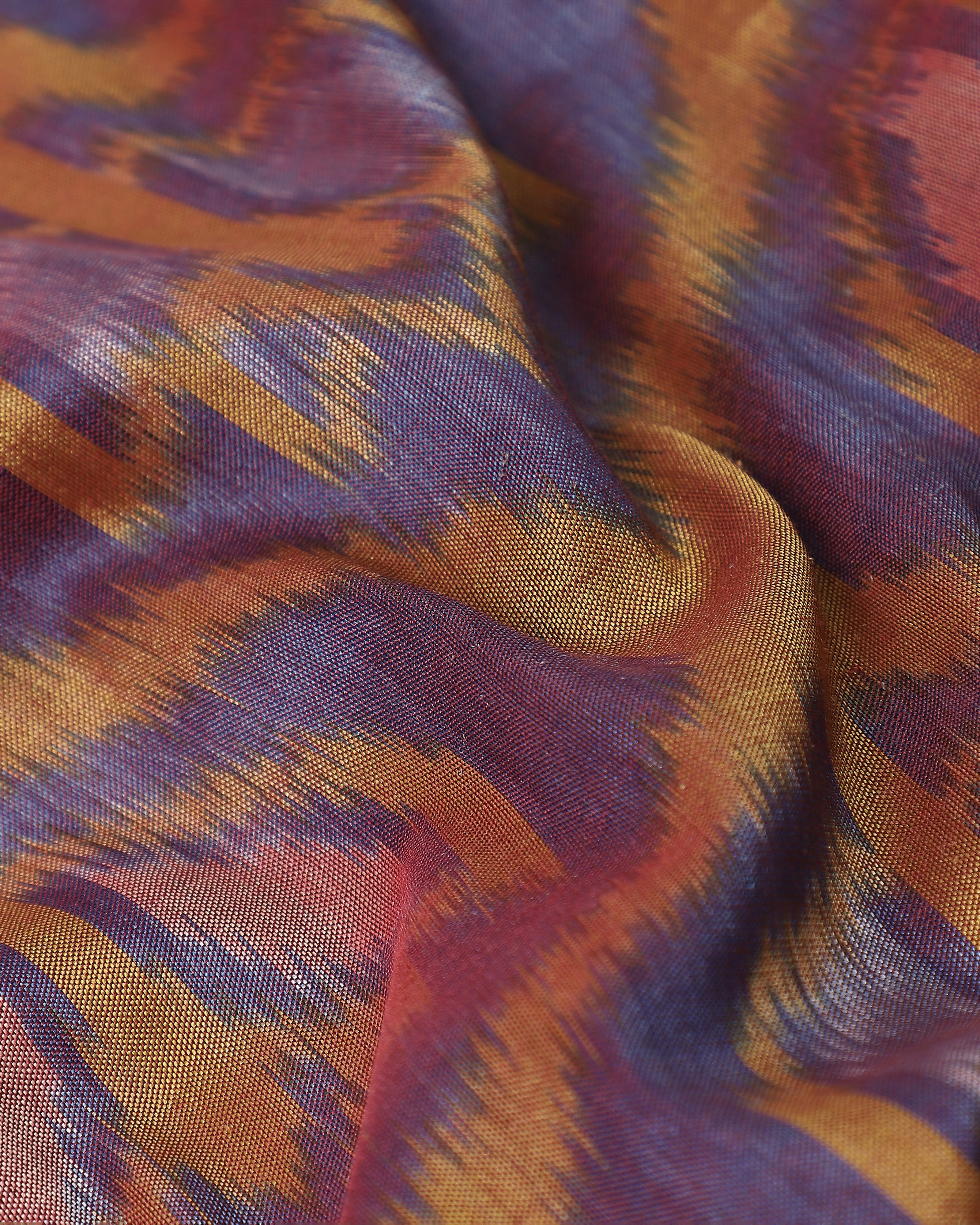 Khamaj Pochampally Weft Ikat Silk Saree
