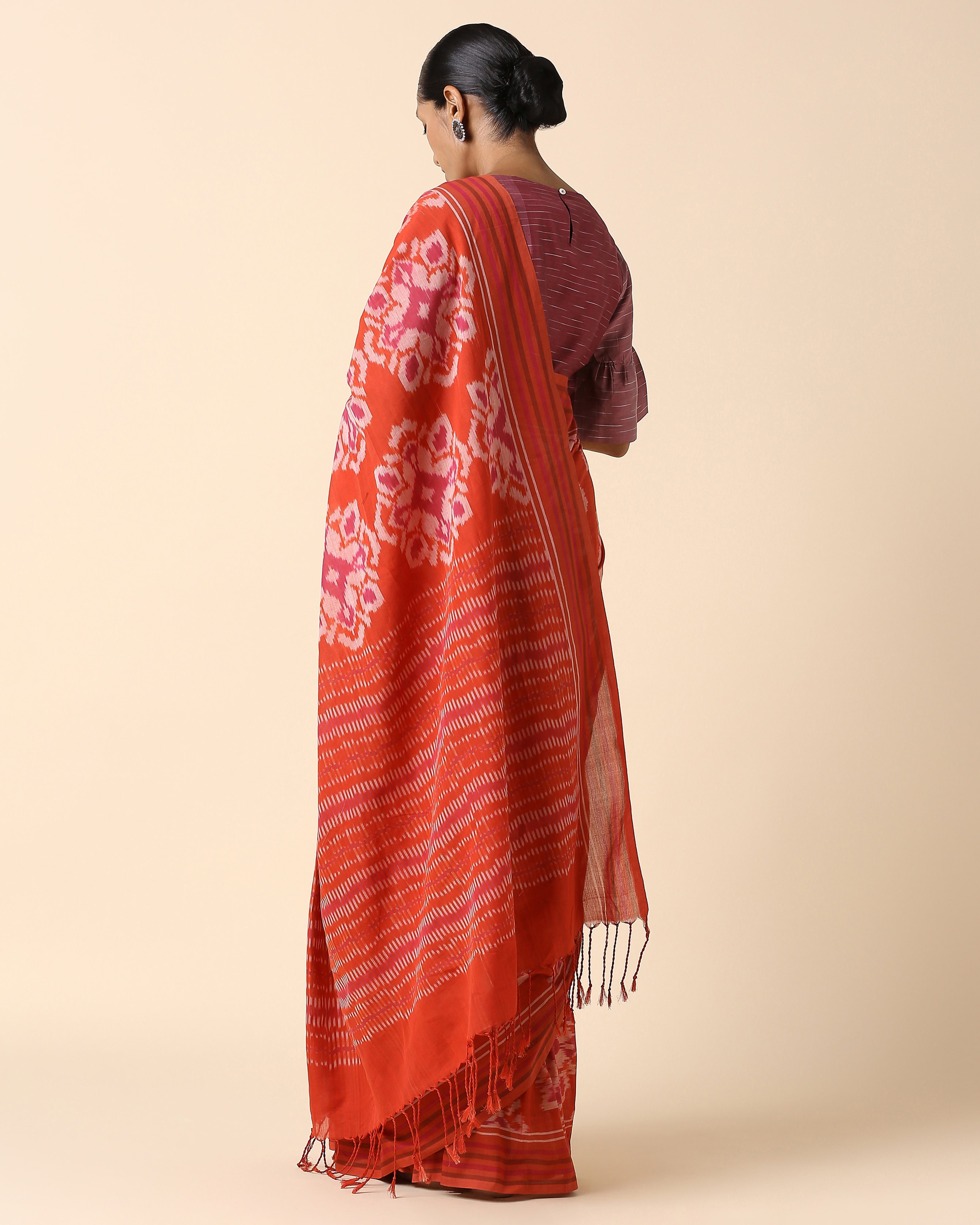 Bilawal Pochampally Warp Ikat Cotton Saree