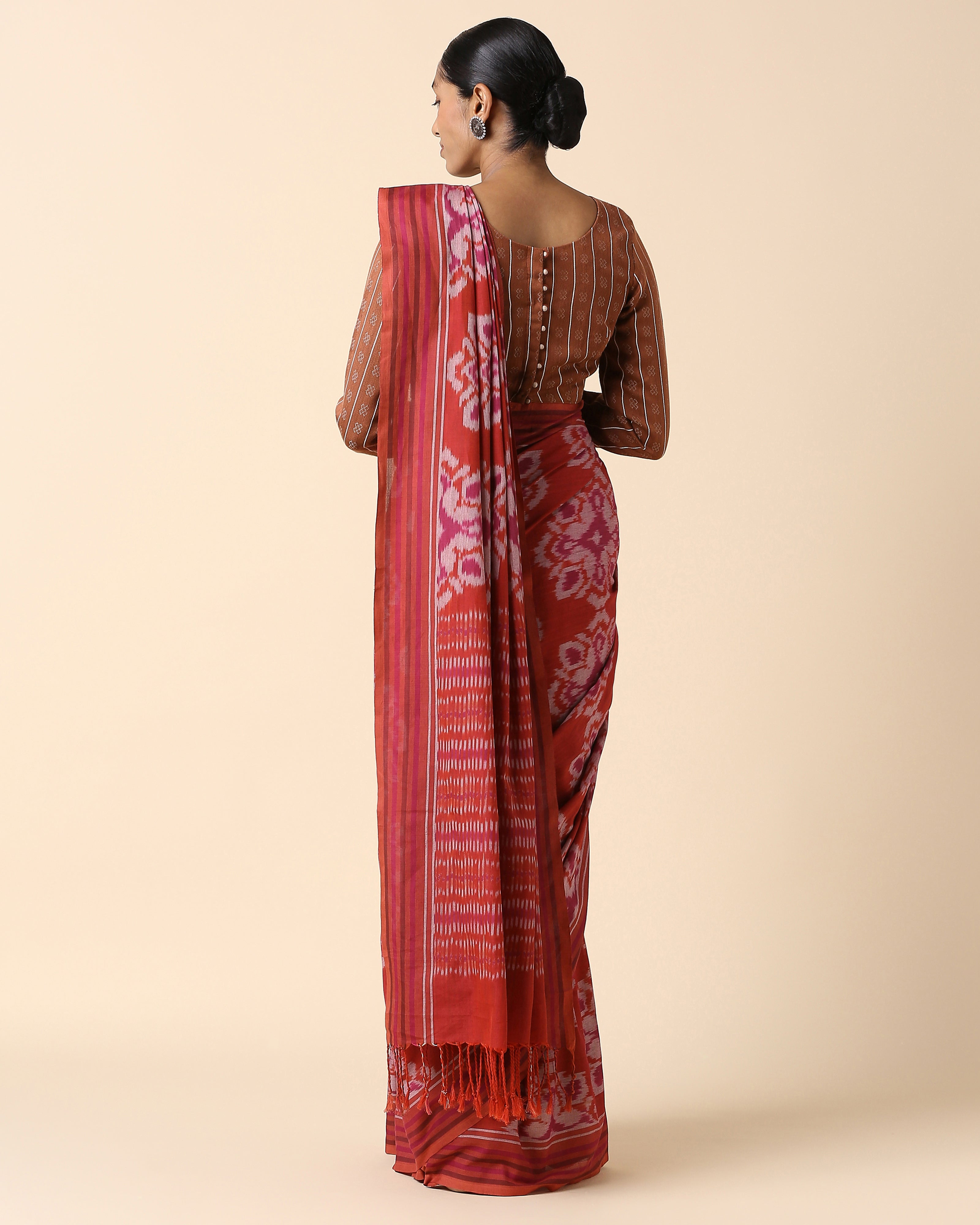 Bilawal Pochampally Warp Ikat Cotton Saree