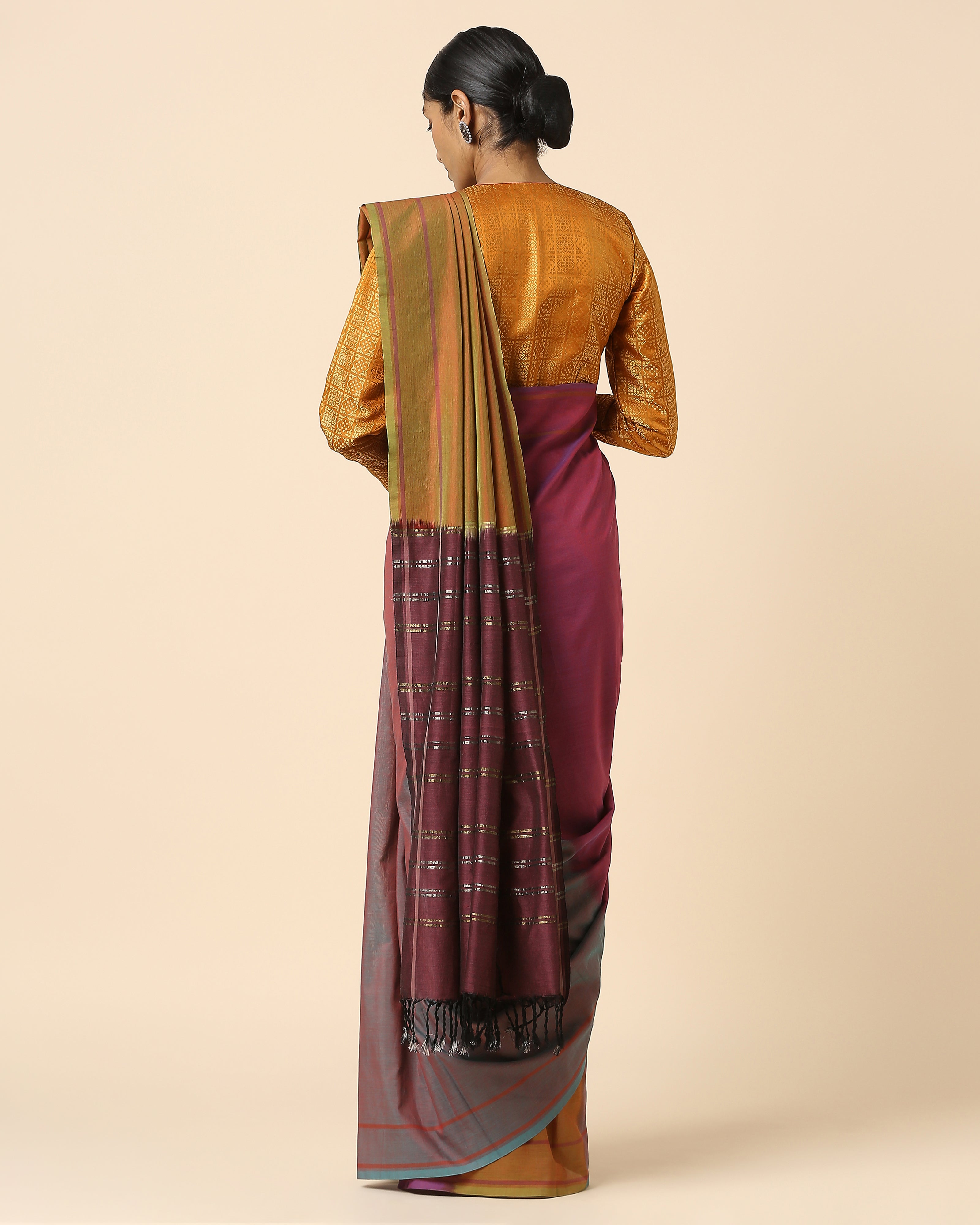 Bihag Pochampally Warp Ikat Cotton Saree