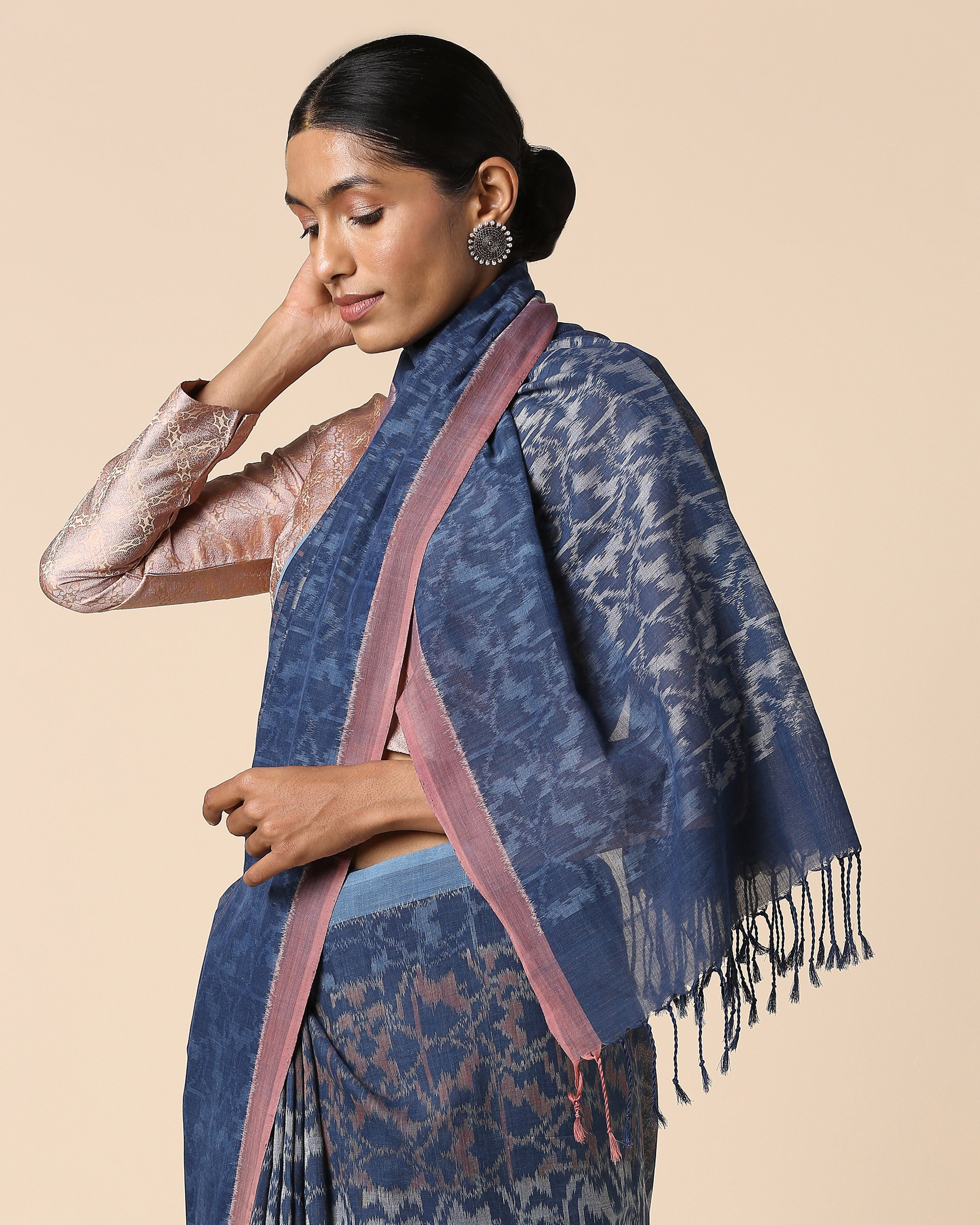 Sarang Pochampally Weft Ikat Cotton Saree